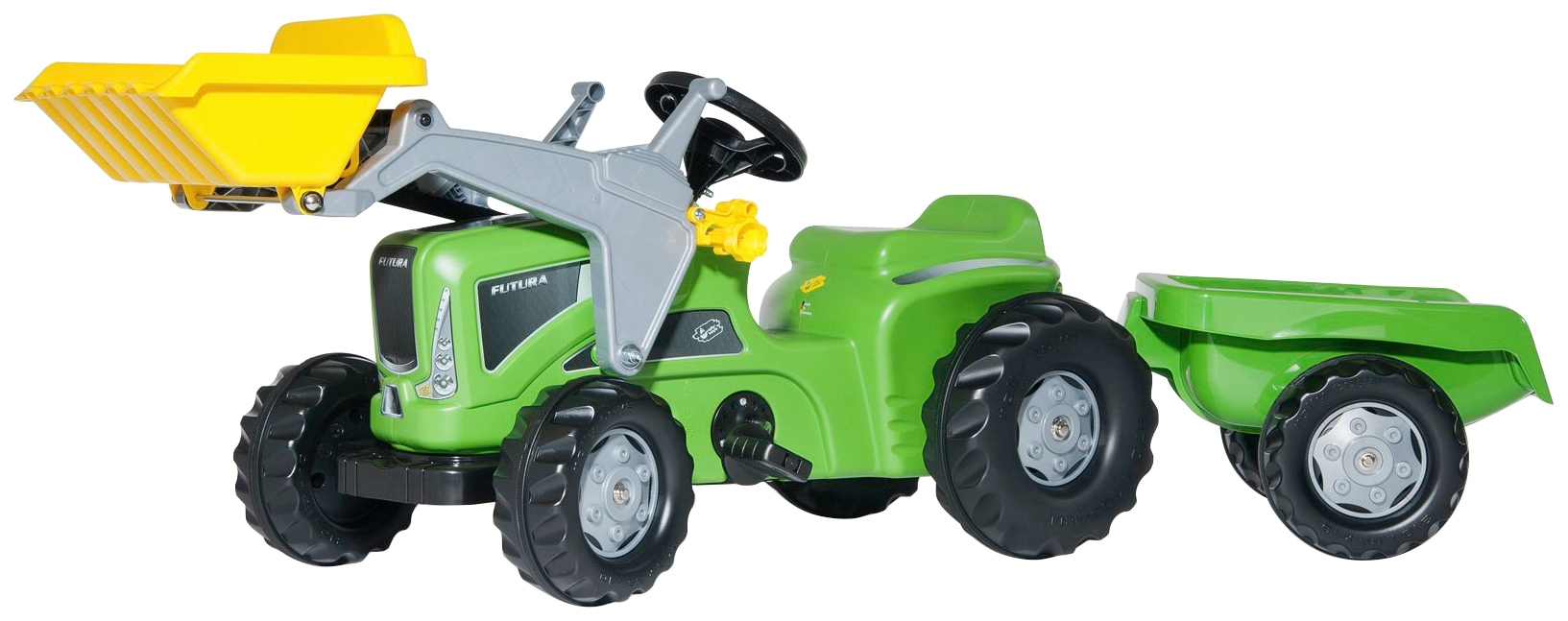 Image of rolly toys Tretfahrzeug "rollyKid, Futura" Traktor mit Trailer und Lader