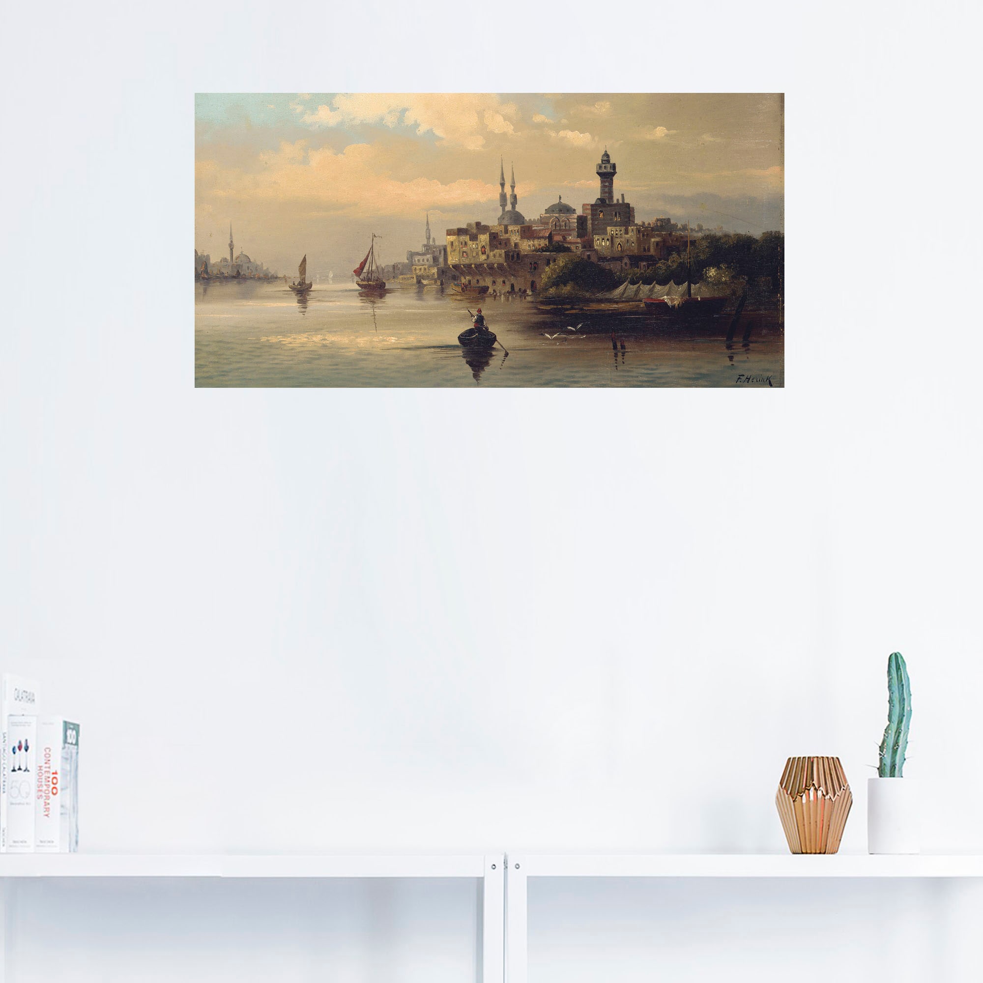 Artland Wandbild »Kauffahrtsschiffe auf Bosporus, Istanbul«, Gewässer, (1 St.), als Leinwandbild, Poster, Wandaufkleber in verschied. Grössen