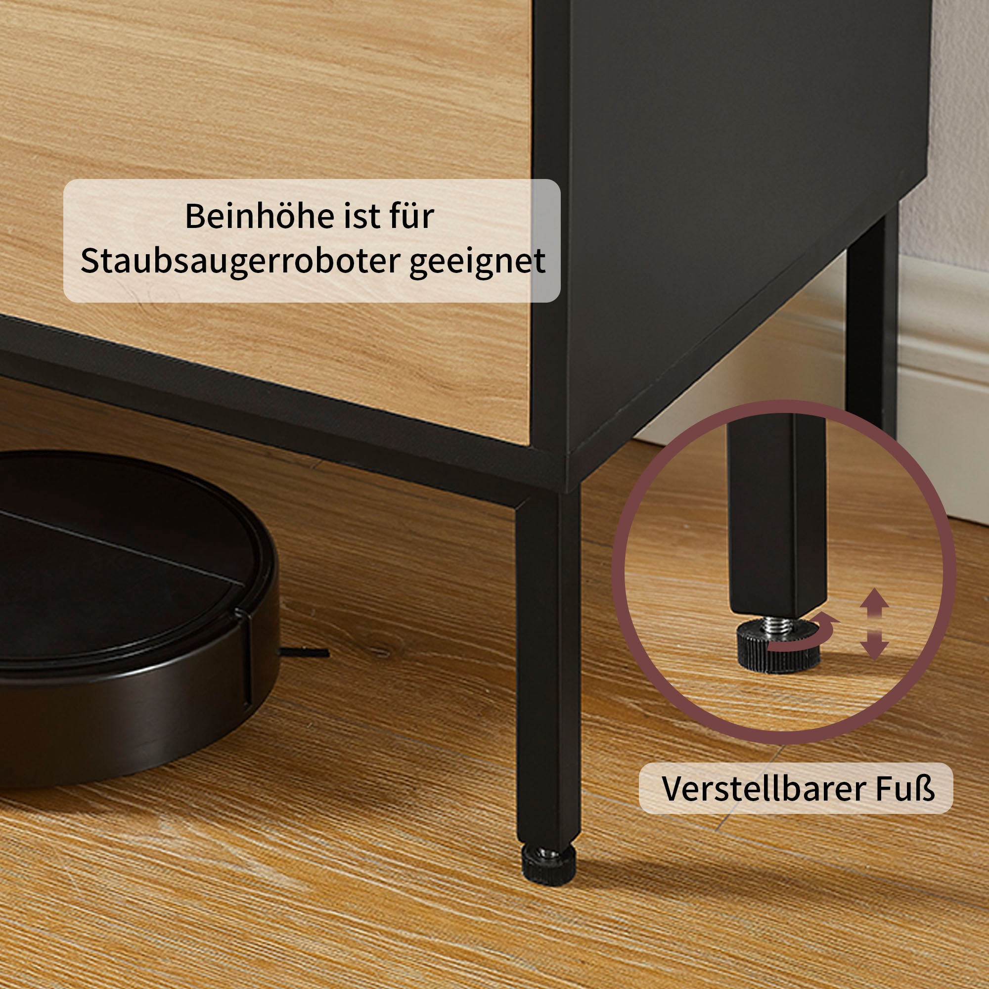 GOODproduct Highboard »Tayler« pflegeleichte Melaminoberfläche, Metallgestell, Breite 100 cm