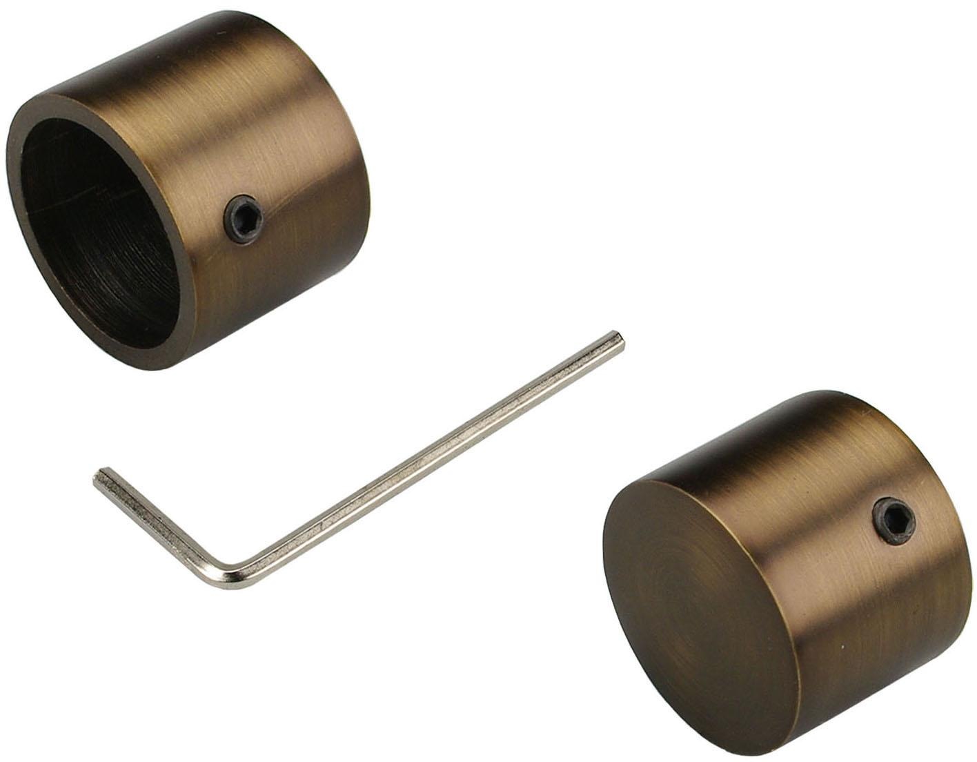 Liedeco Gardinenstange »CELKUGEL02SG2L«, 2 läufig-läufig, Fixmass, 2-läufig im Fixmass Ø 25/20 mm
