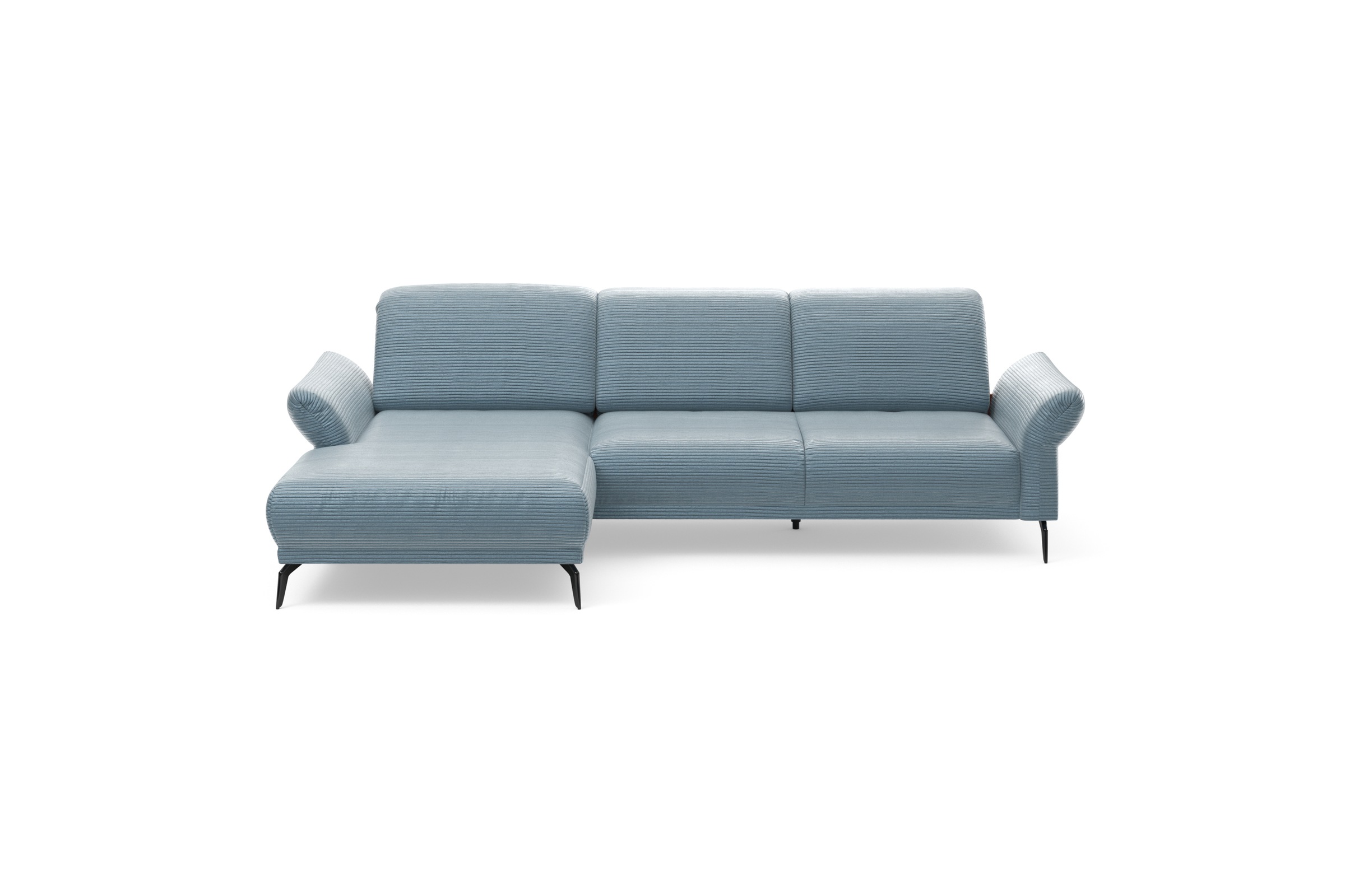 INOSIGN Ecksofa »Coco L-Form«, Sitztiefen-, Arm- und Kopfteilverstellung, Cord-Bezug, Fusshöhe 15 cm