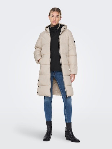 ONLY Steppmantel »ONLAMANDA LONG PUFFER COAT«, mit Kapuze
