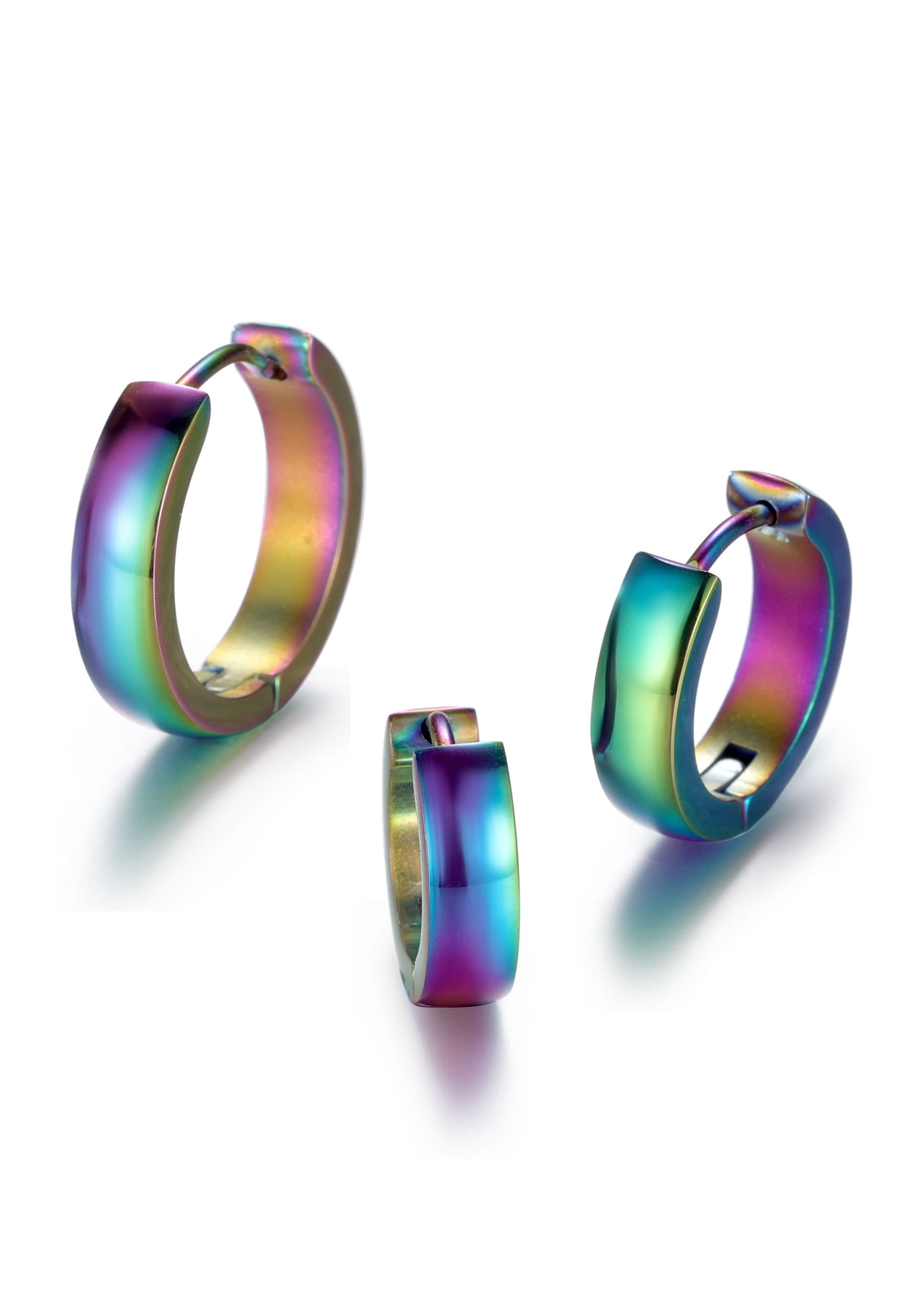 Image of Firetti Creolen-Set "Multipack Schmuck Geschenk Ohrschmuck Creolenset Regenbogen"