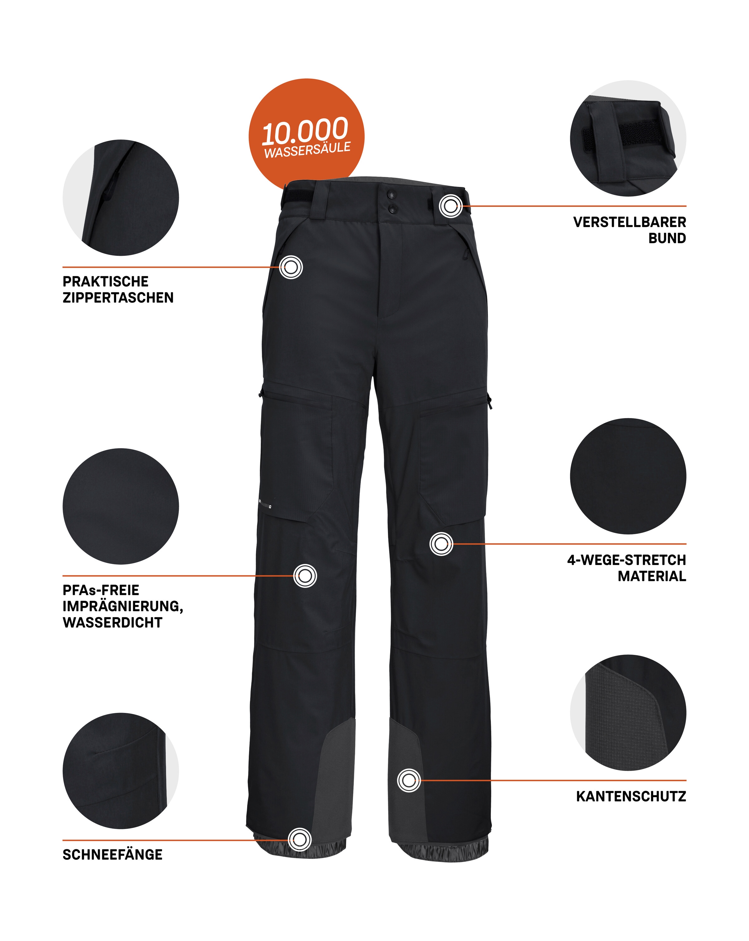 Killtec Skihose »KSW 51 MN SKI PNTS«  Wasserdichte, atmungsaktive Skihose mit 4-Wege-Stretch