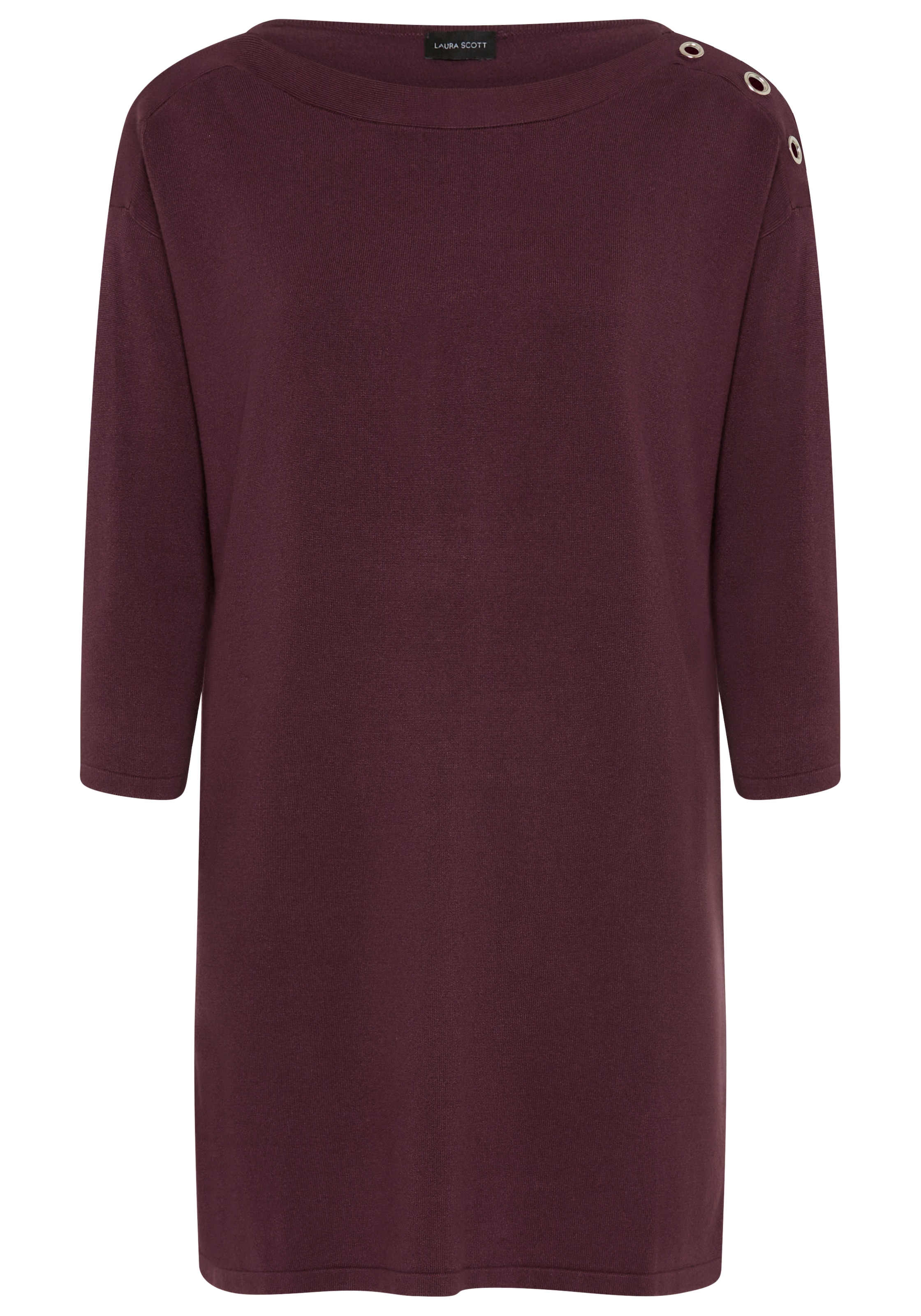 Laura Scott Pull en tricot avec manches 3/4 et détail clous
