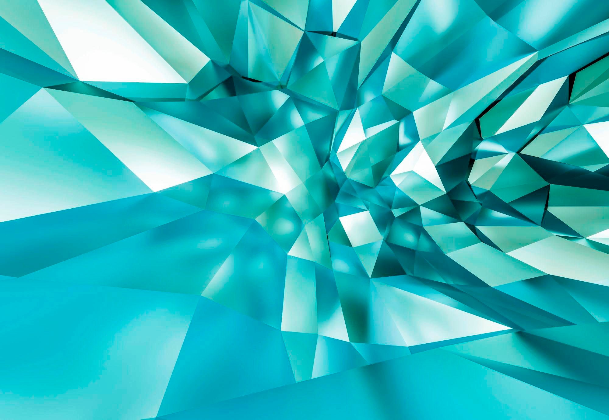 Image of Komar Fototapete "3D Crystal Cave - Grösse 368 x 254 cm" bedruckt glatt Wohnzimmer, Schlafzimmer