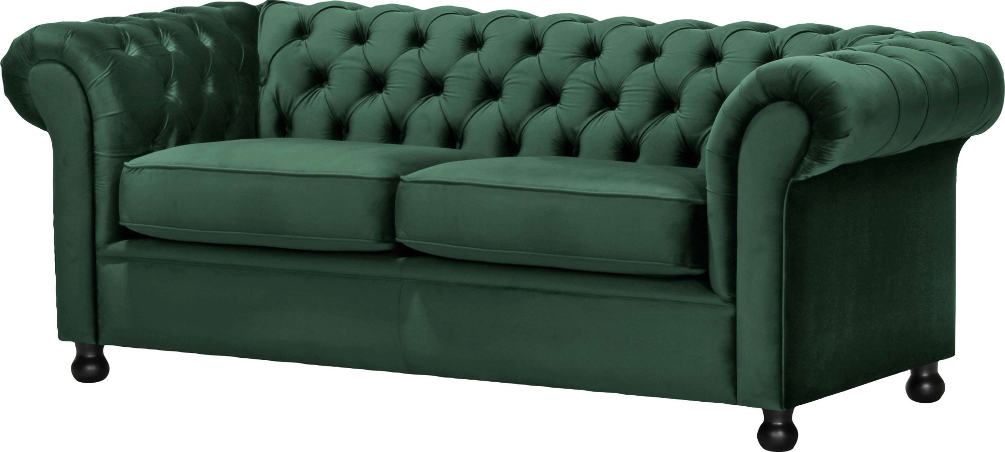 Home affaire 3-places »BRONNOY Chesterfield Sofa mit aufwendiger Knopfheftung, Breite 193 cm« Sofa mit geschwungenen Armlehnen, Chesterfield-Optik, Glamour