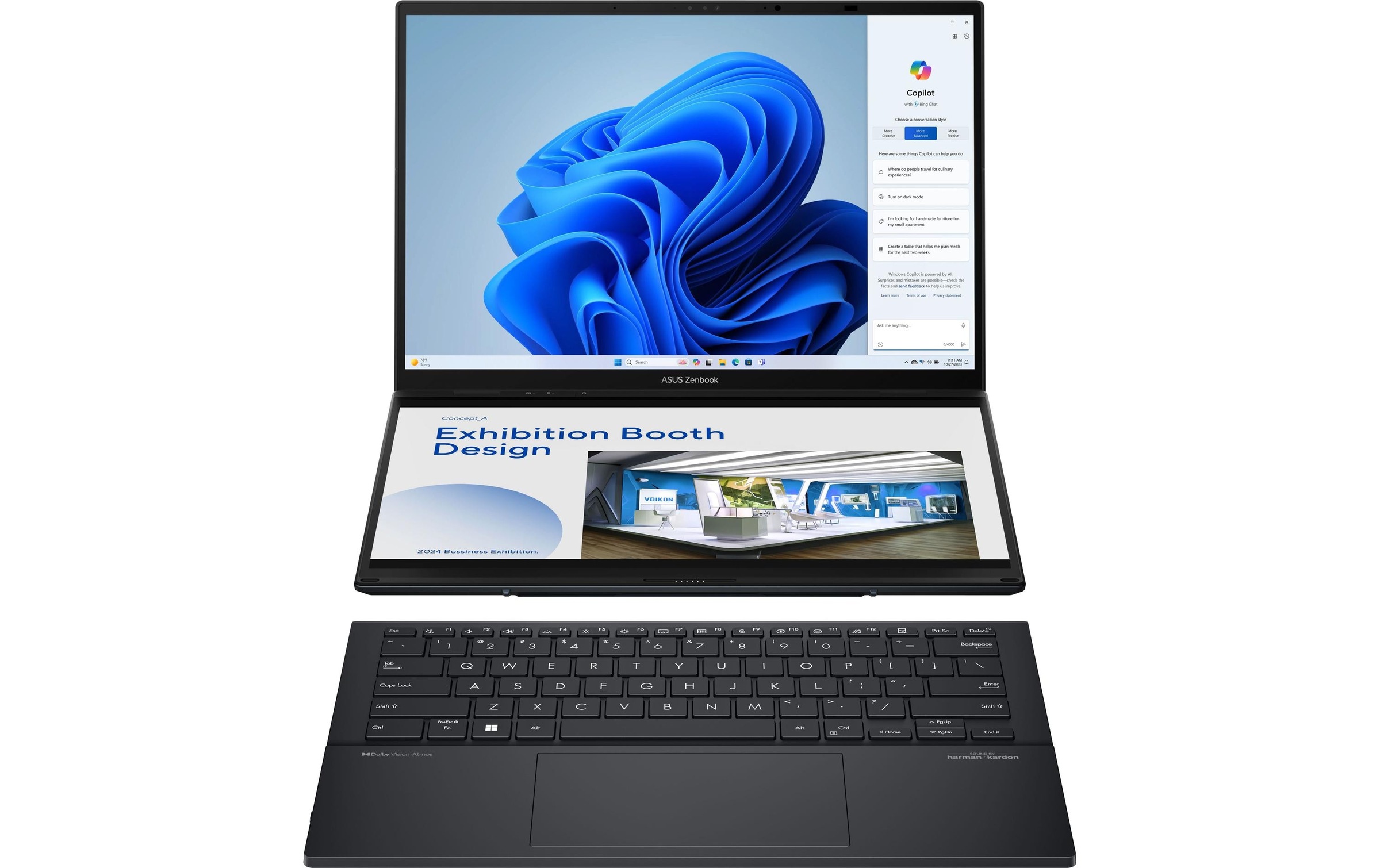 Asus Convertible Notebook »Duo OLED (UX8406CA-PZ961W)«, 35,42 cm, / 14 Zoll, Intel, Core Ultra 9, 1000 GB SSD