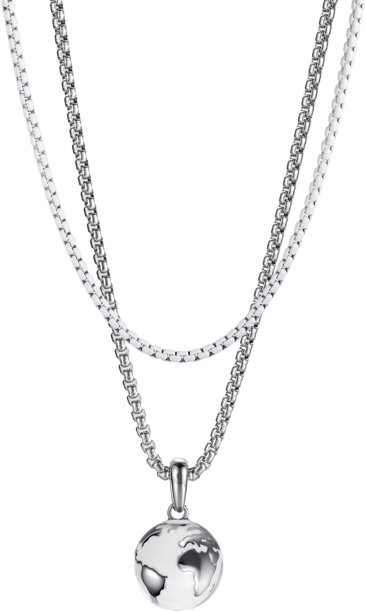 Firetti Kette mit Anhänger »Schmuck Geschenk Edelstahl Halsschmuck Halskette Planet Earth...