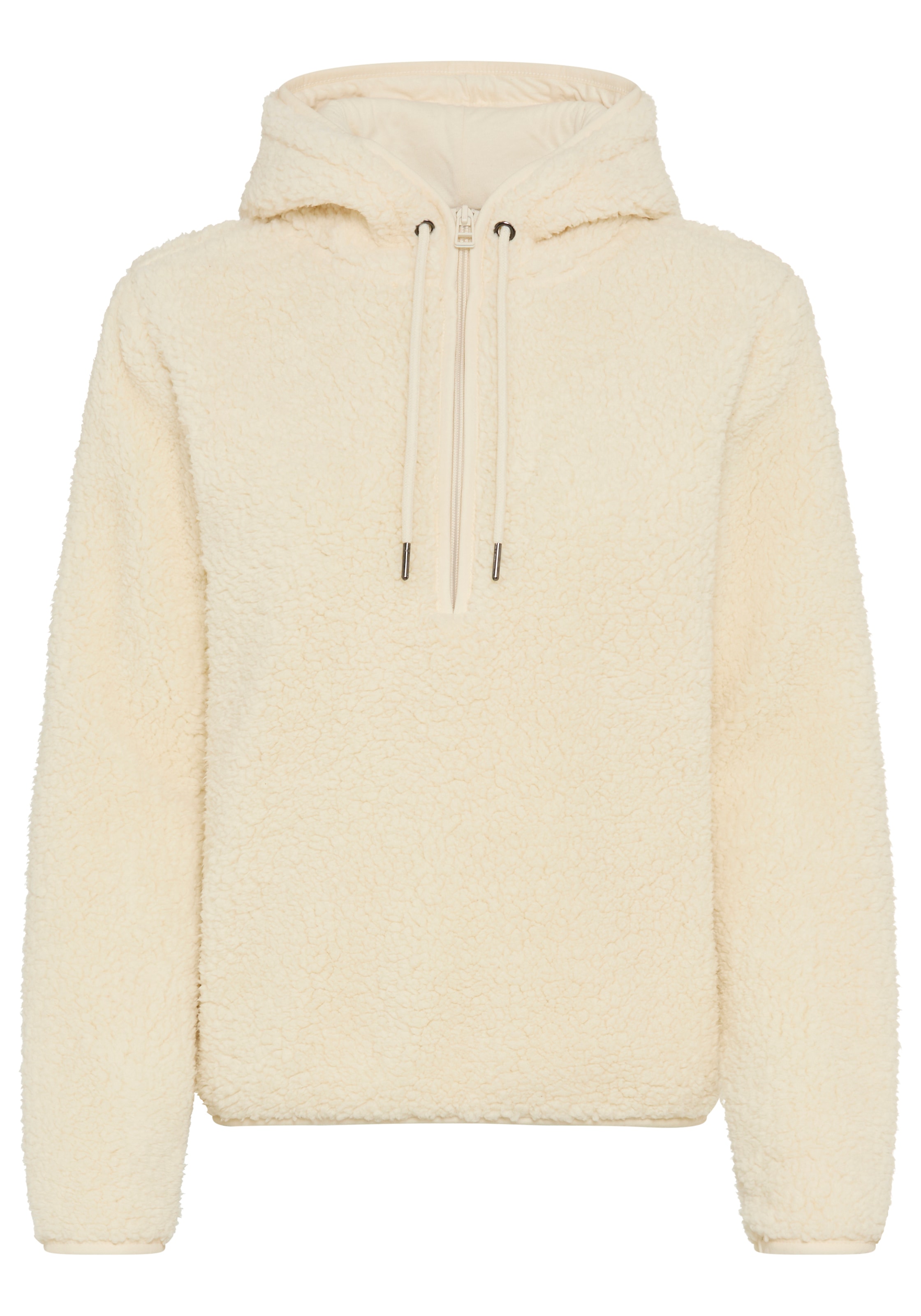 Laura Scott Fleecepullover, 1 aus kuscheligem Teddyfleece mit Kapuze und Reissverschluss
