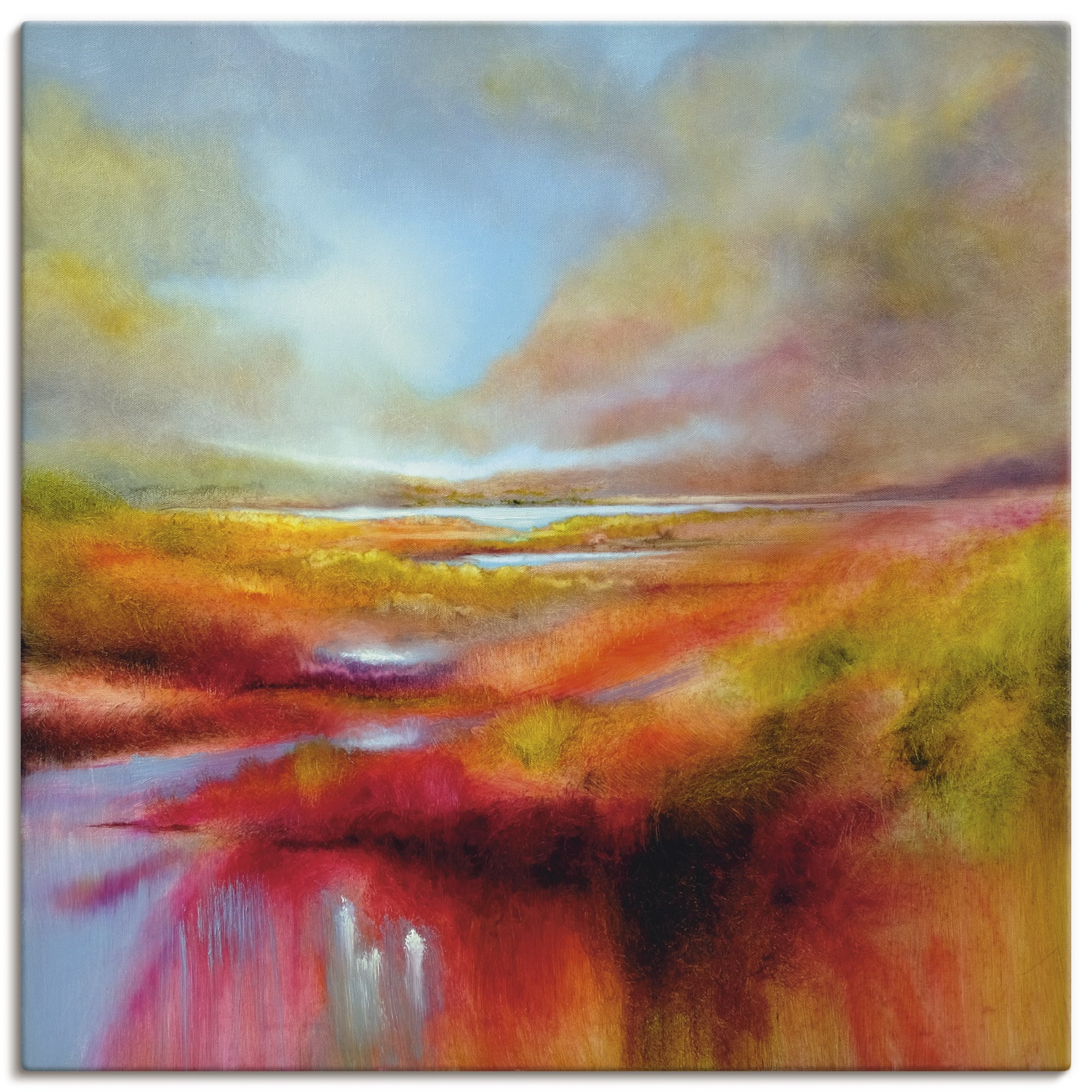 Image of Artland Leinwandbild "Ein perfekter Tag" Berge 1 Stk. tlg. auf Holzrahmen gespannt