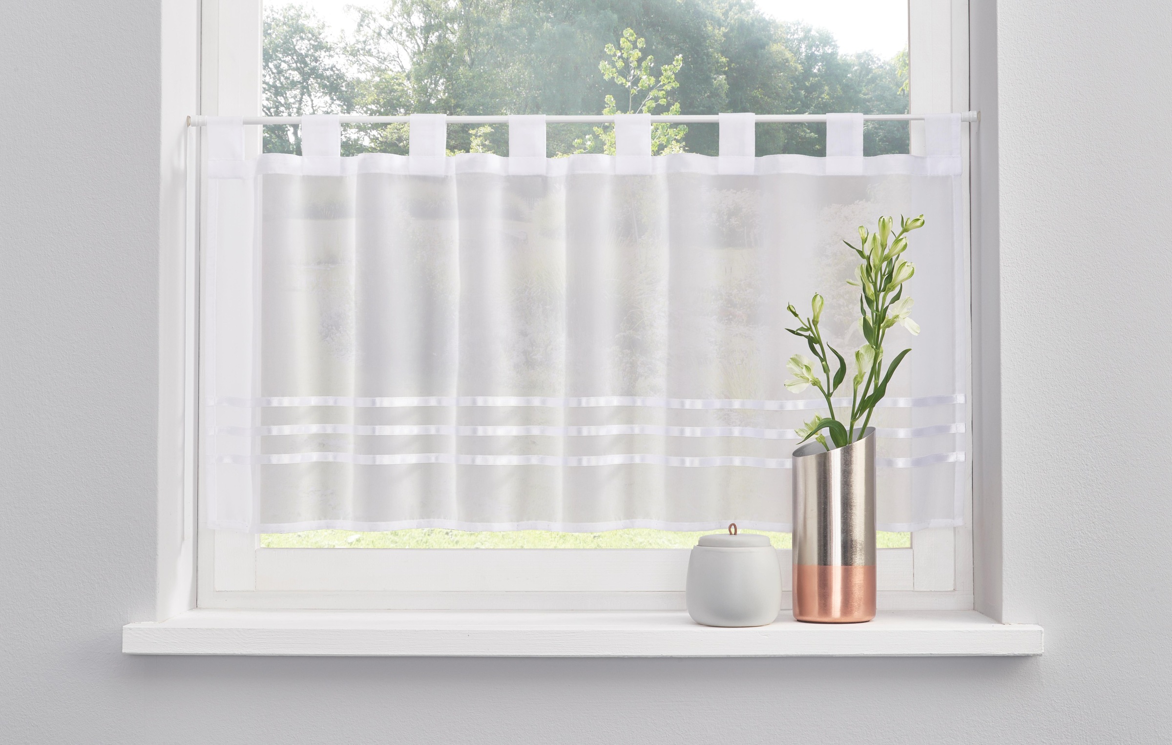 Image of my home Scheibengardine »Kira«, (1 St.), mit Satinbändern bei Ackermann Versand Schweiz