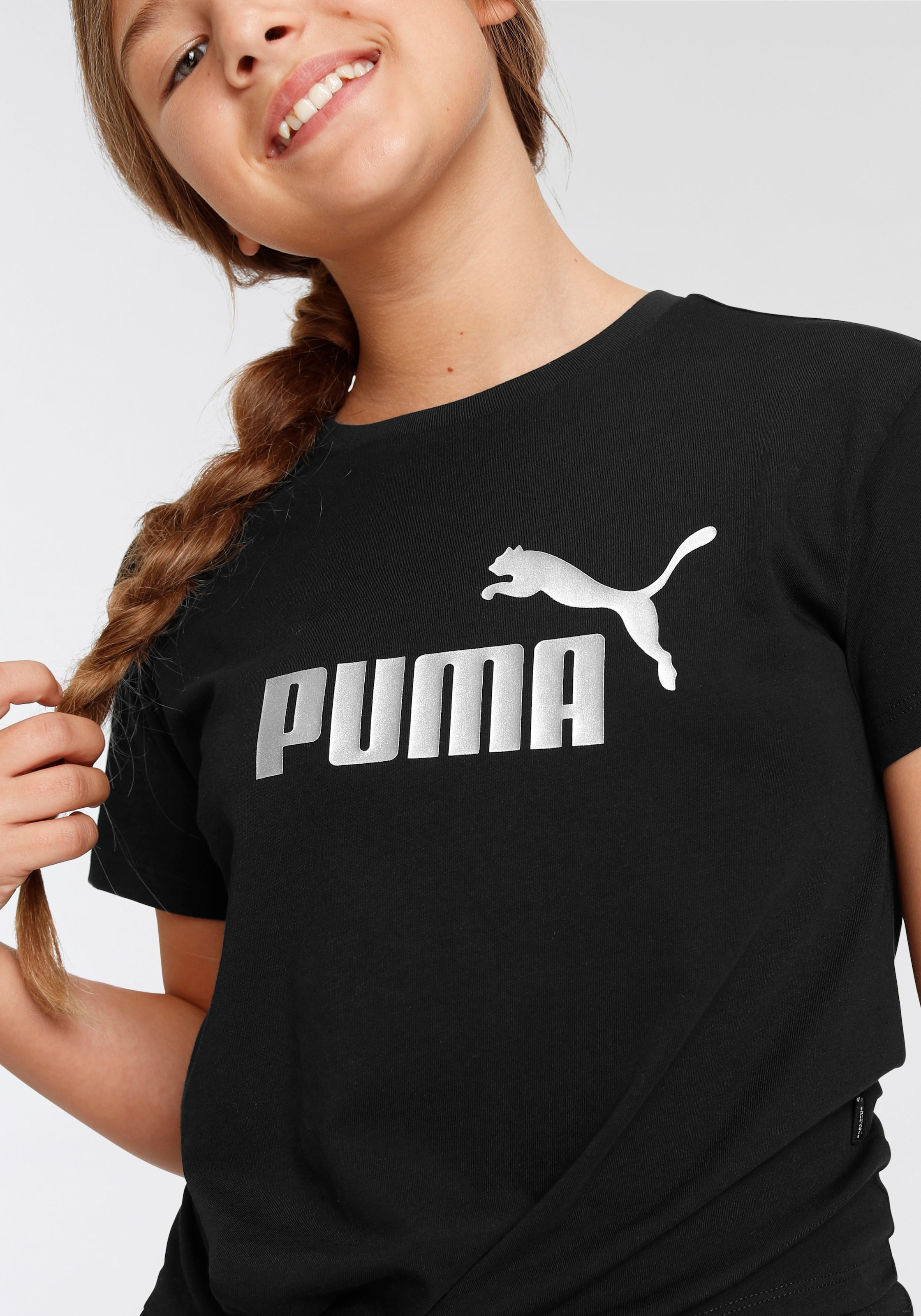 ✌ PUMA T-Shirt »ESS+ Logo für Kinder« - Acheter Tee Knotted en ligne