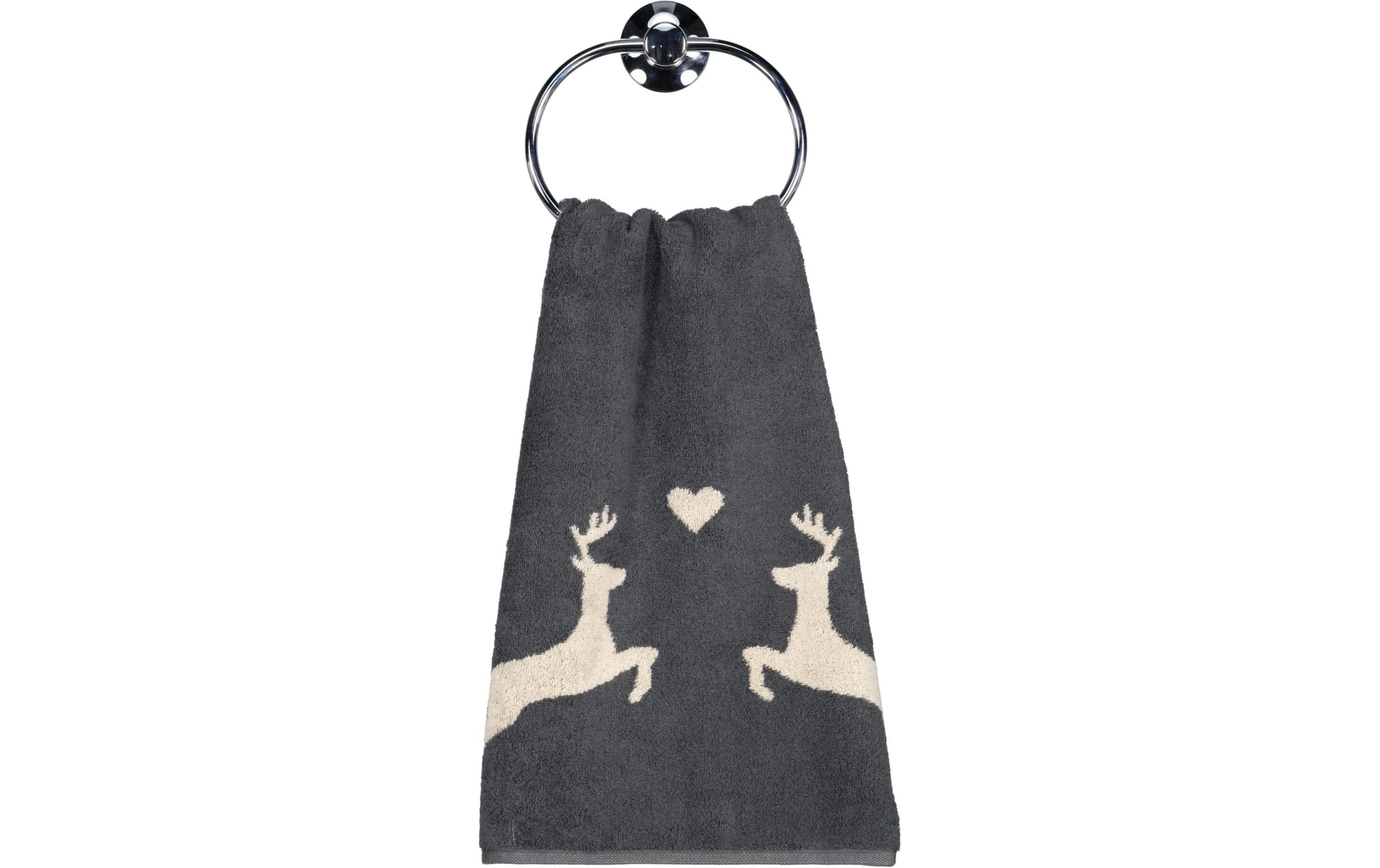 Cawö Duschtuch »Alpenchic Edition Hirsch 70 x 140 cm«, (1 St.)