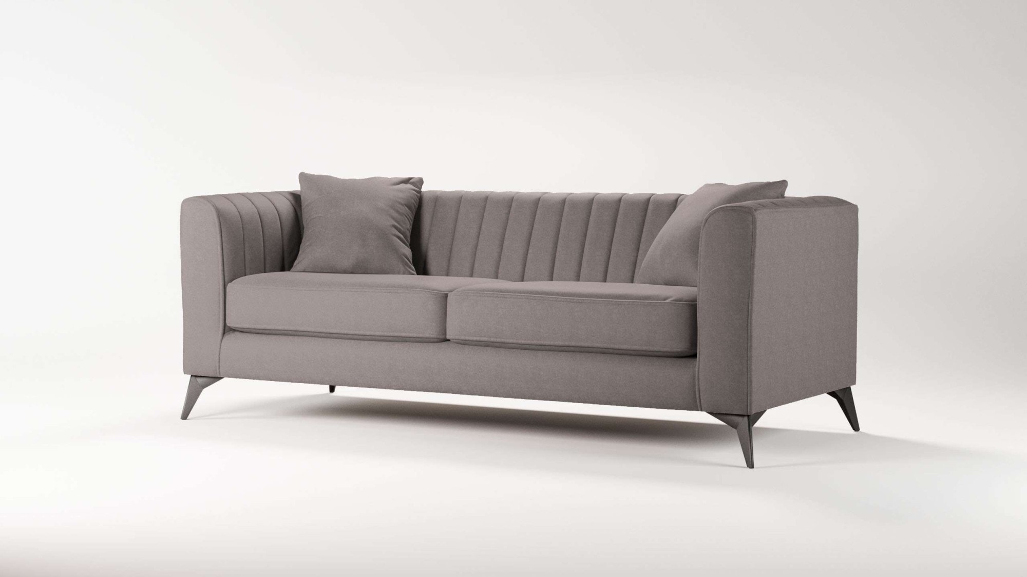 Home affaire 3-Sitzer »MATTHEW elegantes Designsofa, Masse B/T/H: 201/86/74 cm« feine Steppung im Rückenbereich, lose Sitzkissen, incl. Zierkissen