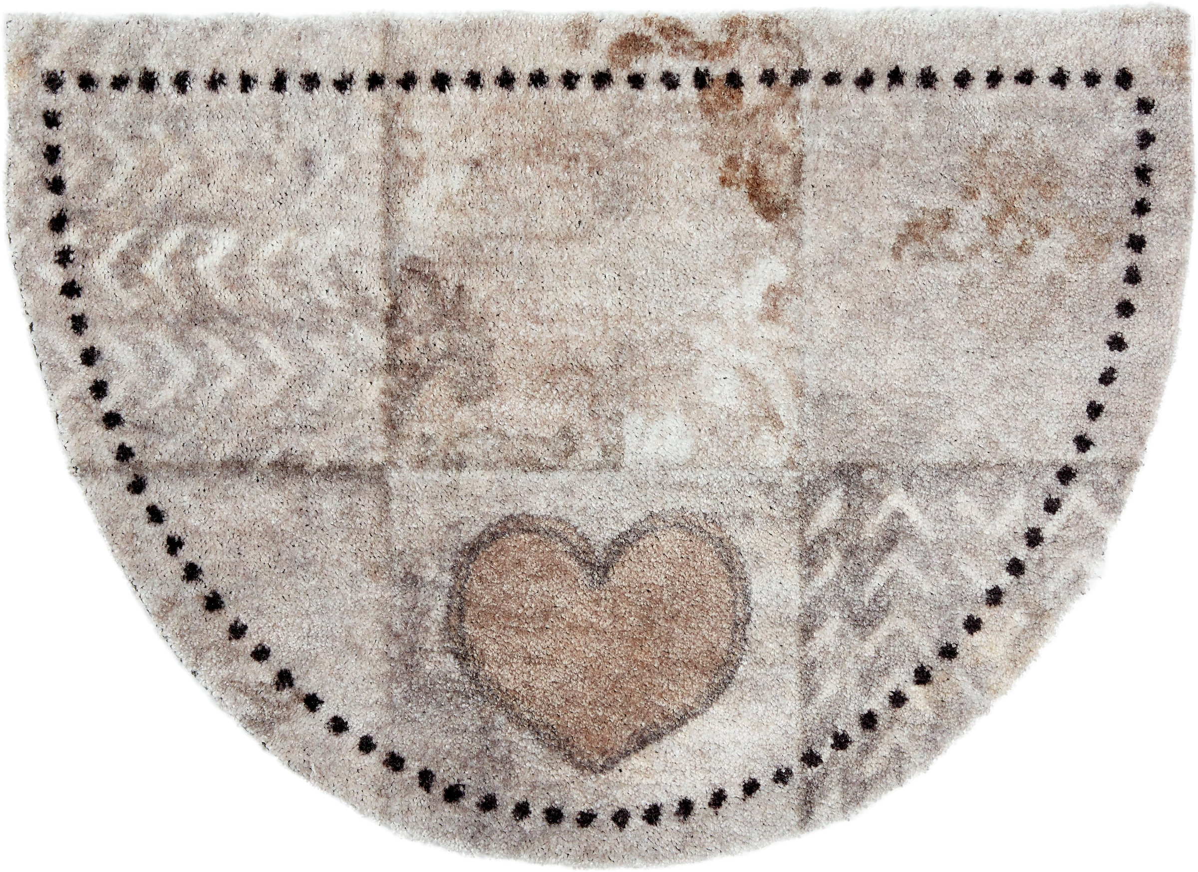 Image of ASTRA Fussmatte "Pure&Soft 017" halbrund 7 mm Höhe Sauberlaufmatte, weiche Oberfläche, waschbar, rutschfest