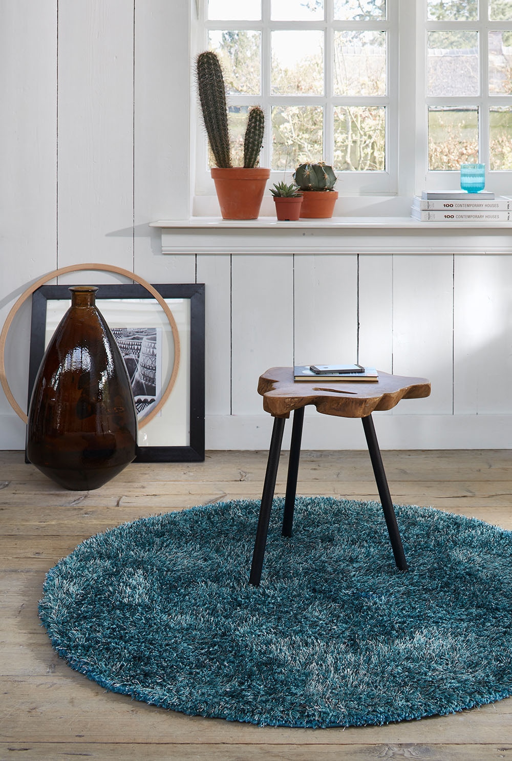 Esprit Hochflor-Teppich »Cosy Glamour 2.0«, rund, 40 mm Höhe, Langflor, Shaggy, weicher Teppich, Wohnzimmer