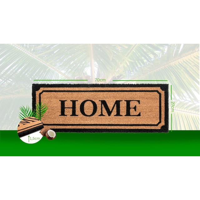 HANSE Home Fussmatte »Mix Mats Kokos Wide Home Border«, rechteckig, Kokos,  Schmutzfangmatte, Outdoor, Rutschfest, Innen, Kokosmatte, Flur bequem  kaufen
