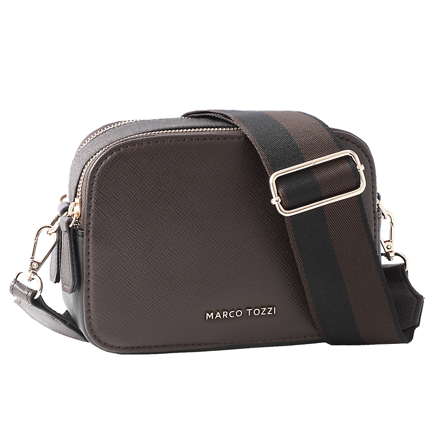 MARCO TOZZI Umhängetasche Damen Umhängetasche, Clutch mit goldfarbenem Logo