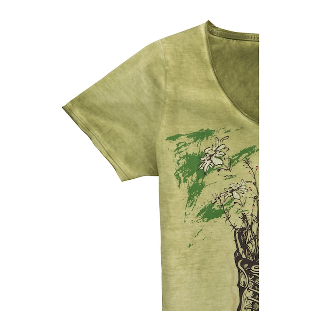 ♕ Hangowear Trachtenshirt »Wiara«, Damen, mit Glitzerelementen im  Printmotiv versandkostenfrei bestellen