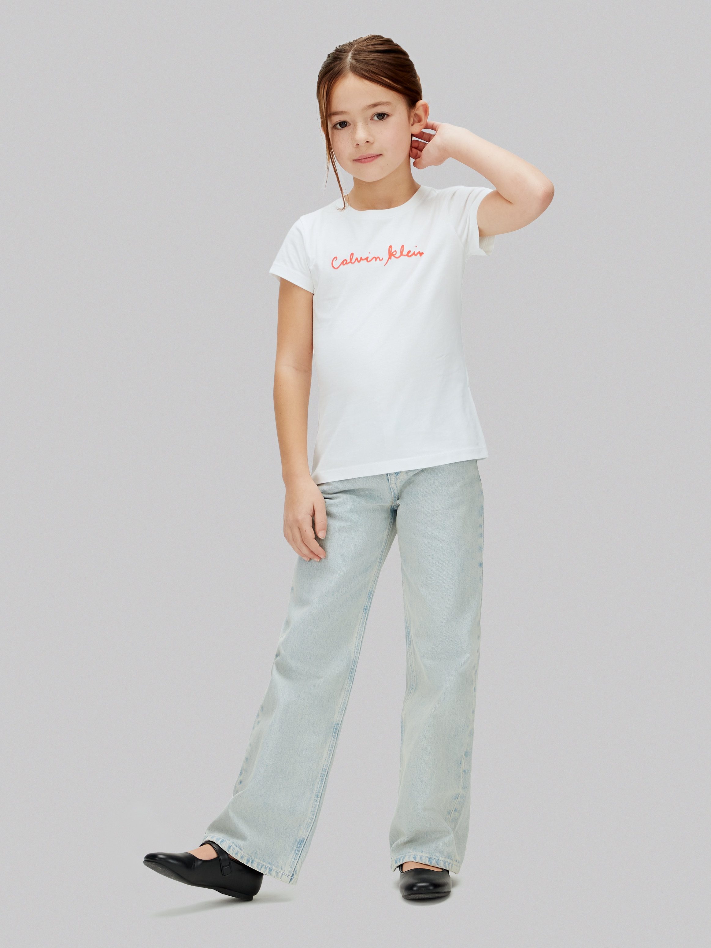 Calvin Klein Jeans T-shirt »SCRIPT LOGO SLIM T-SHIRT« Regular fit für Kinder, mit Logoschriftzug