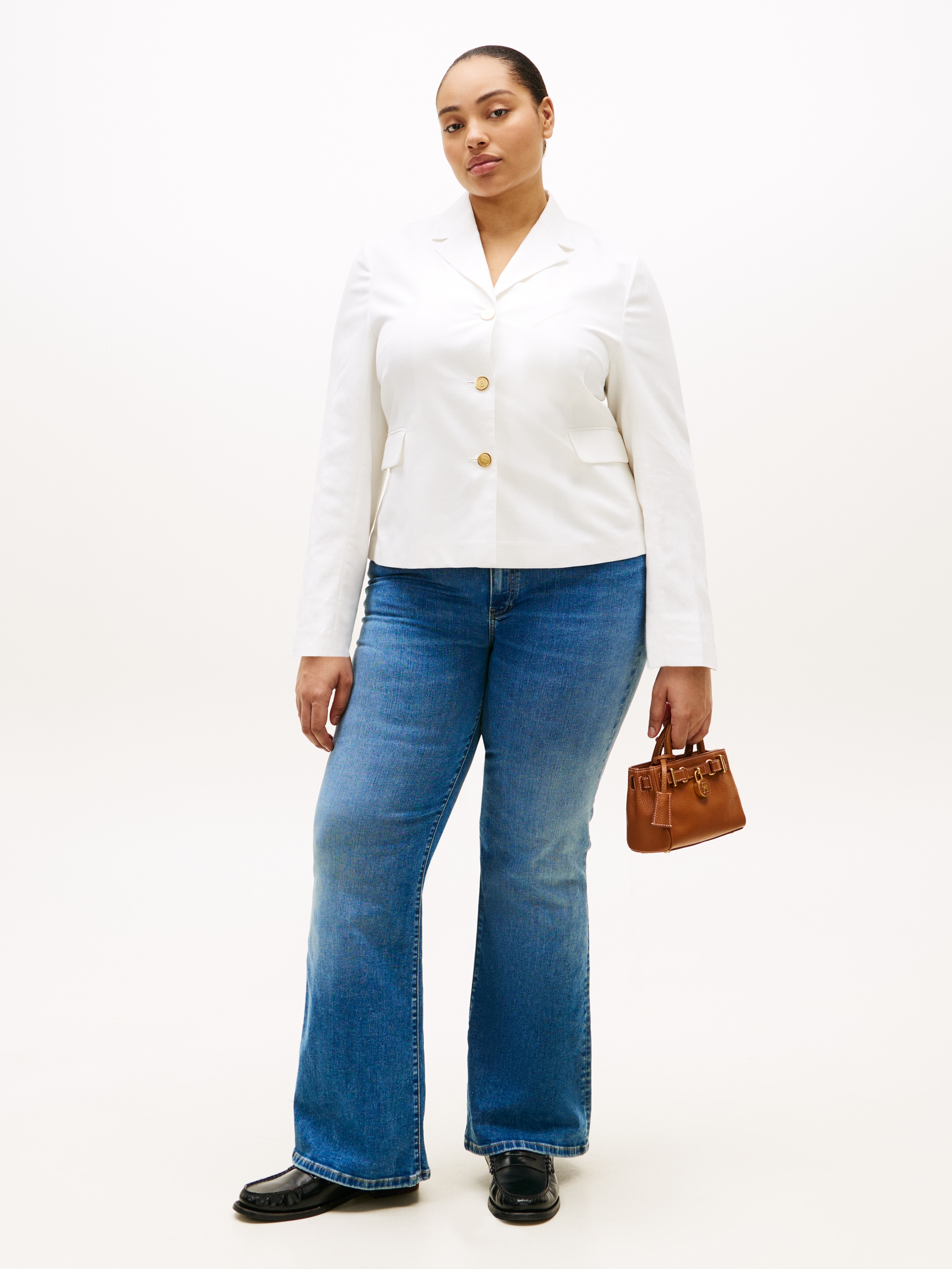 Tommy Hilfiger Curve Jackenblazer »CRV LINEN MIX SLIM BLAZER« in grossen Grössen