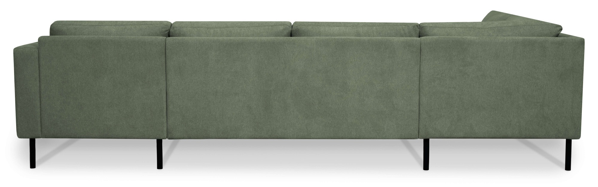 Places of Style Wohnlandschaft »Cesola«, in weichem Chenille-Stoff, Breite 327 cm, mit schwarzen Metallfüssen