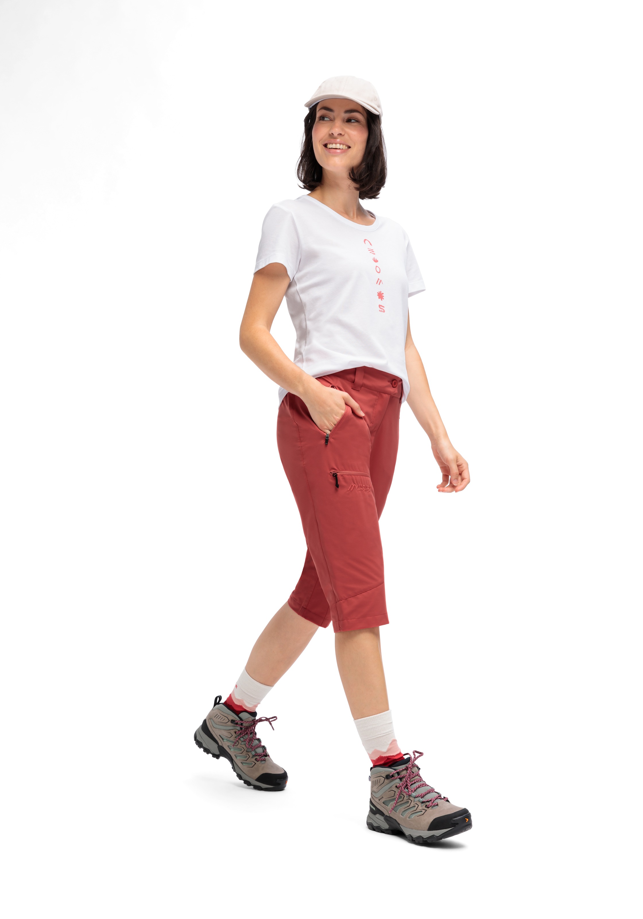 Maier Sports Outdoorhose »Lulaka Capri Loop«, Damen Wanderhose, elastische Funktionshose mit 3 Taschen, Regular Fit