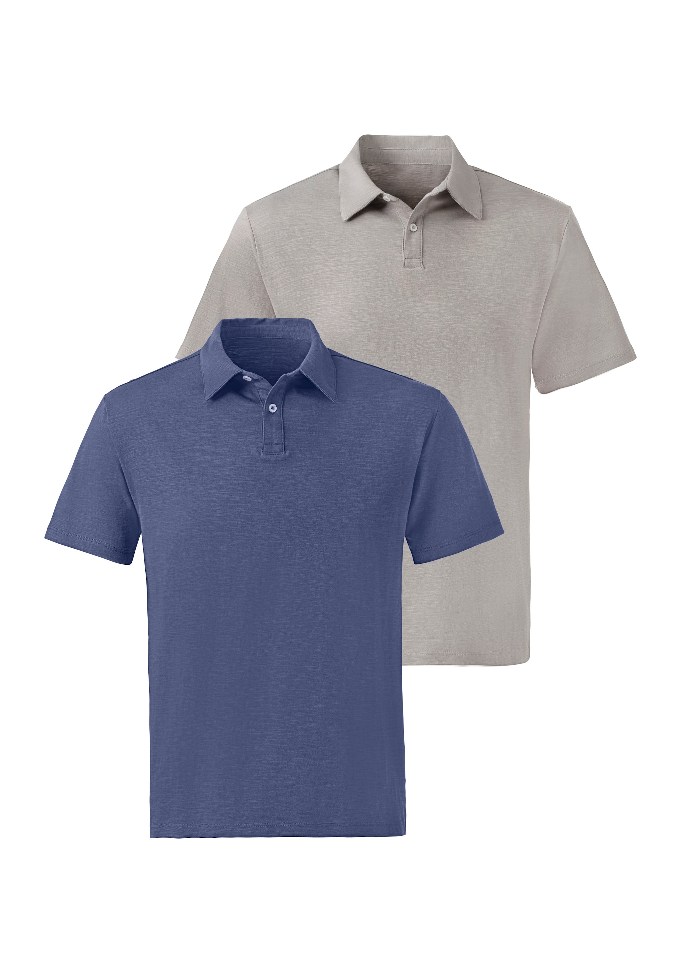 Image of John Devin Poloshirt "mit Slub-Garn Struktur" Packung, 2er-Pack, 2 Stk. aus leichter, strukturierter Baumwollqualität - im 2er-Sparpack
