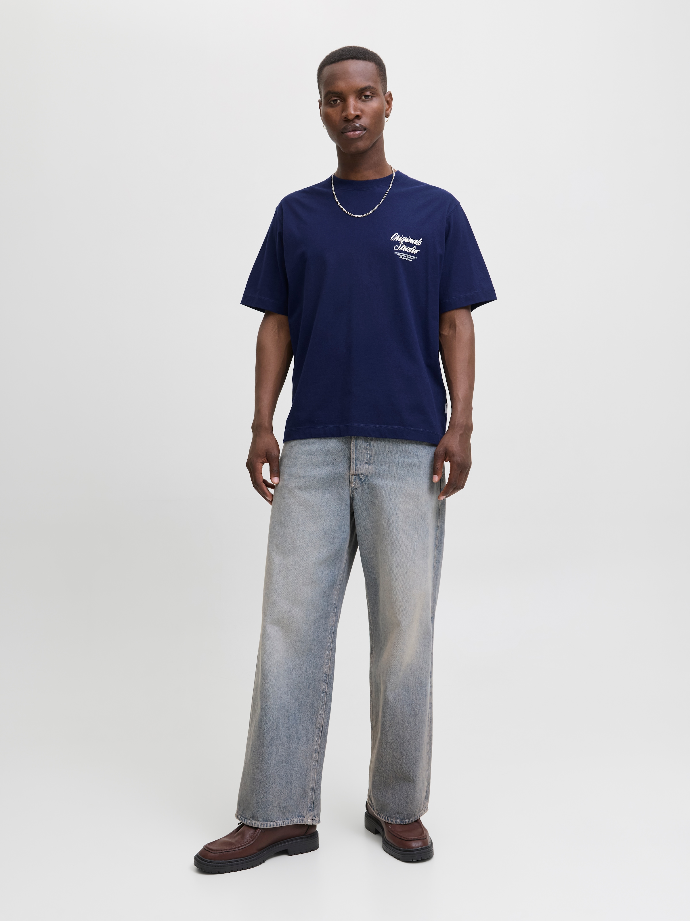 Jack & Jones Kurzarmshirt »JORNORREBRO TYPO TEE SS CREW NECK NOOS« Baumwolle, relaxed fit