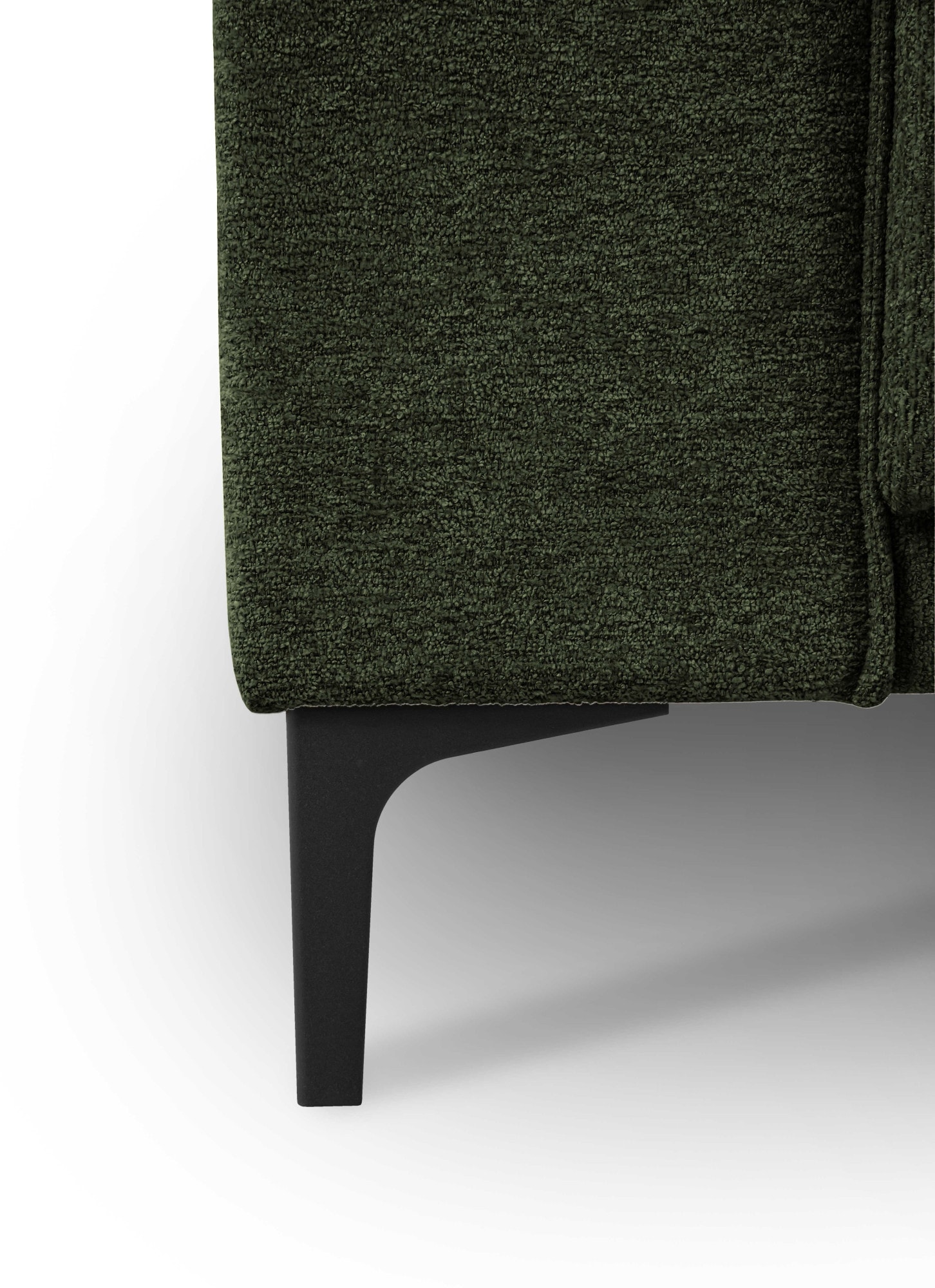 Places of Style 3-Sitzer »3er Sofa Oland, Struktur, Flachgewebe, Luxus-Microfaser, Boucle«, 224 cm, Wellenunterfederung, Skandi-Design, Metallfüsse