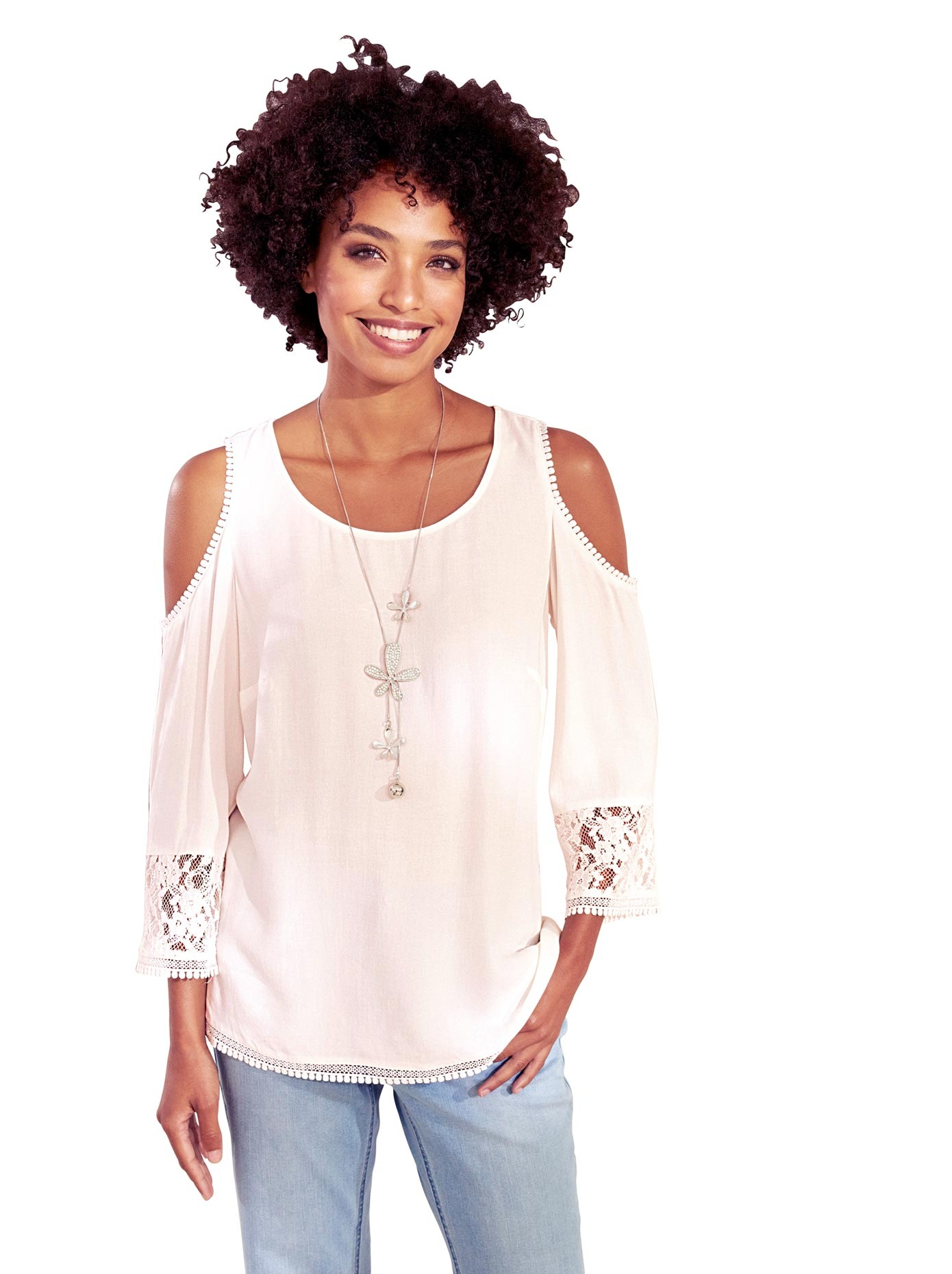 Image of LINEA TESINI by Heine Spitzenbluse bei Ackermann Versand Schweiz