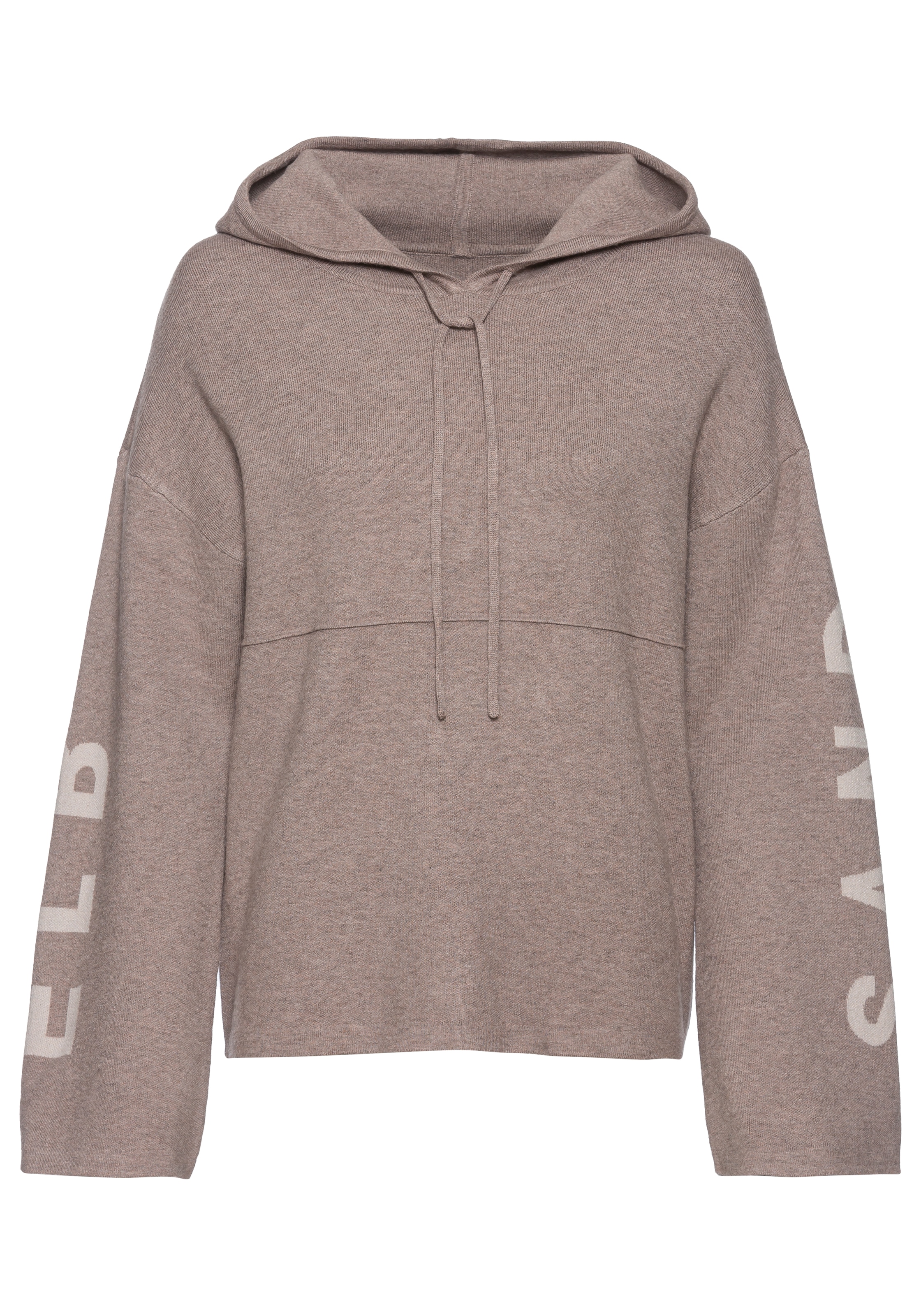 Elbsand Hoodie, Strickpullover mit eingestricktem Logo, Loungewear