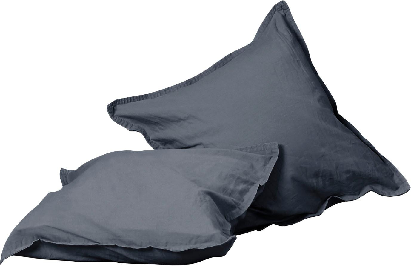 Primera Housses de coussin »Kissenbezüge  »Stone Washed«, Primera (2 Stück)« mit Stone-Washed Optik