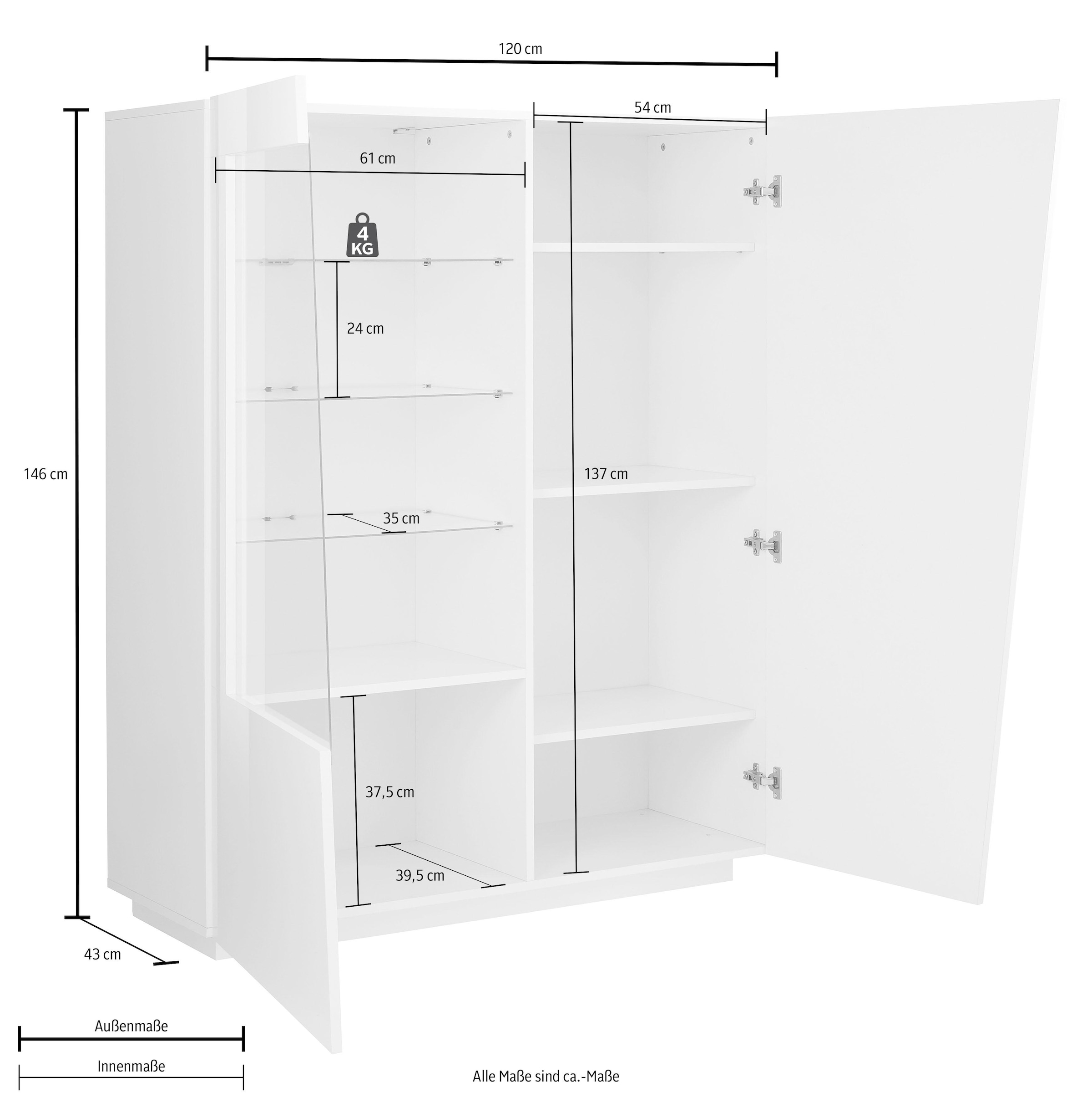 INOSIGN Highboard »Vega«, Höhe 146 cm