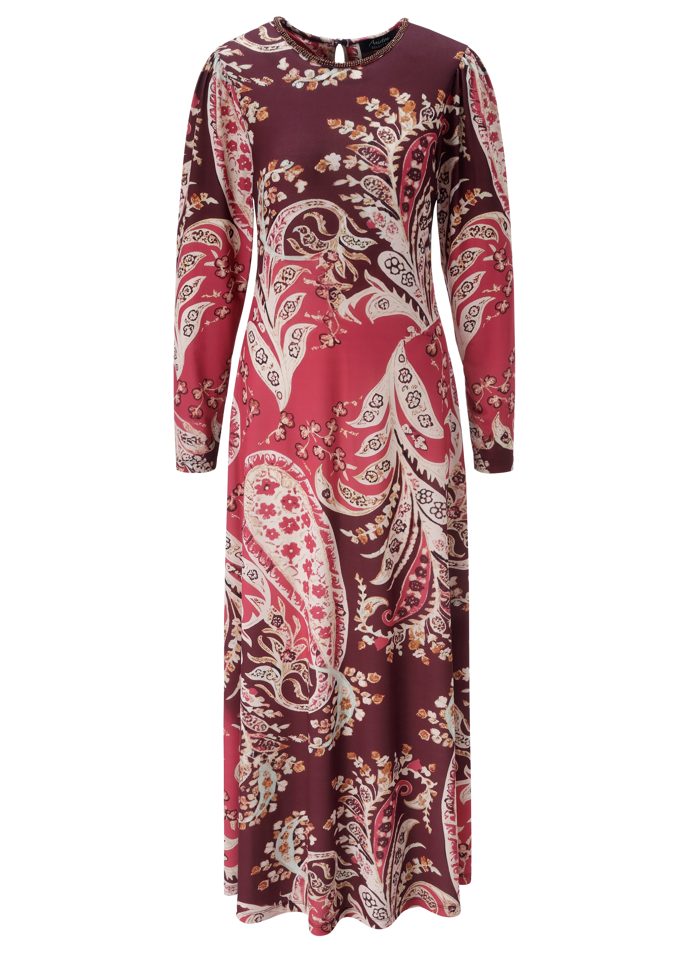 Aniston SELECTED Maxi robe avec petites perles artificielles à l'encolure ronde - NOUVELLE COLLECTION
