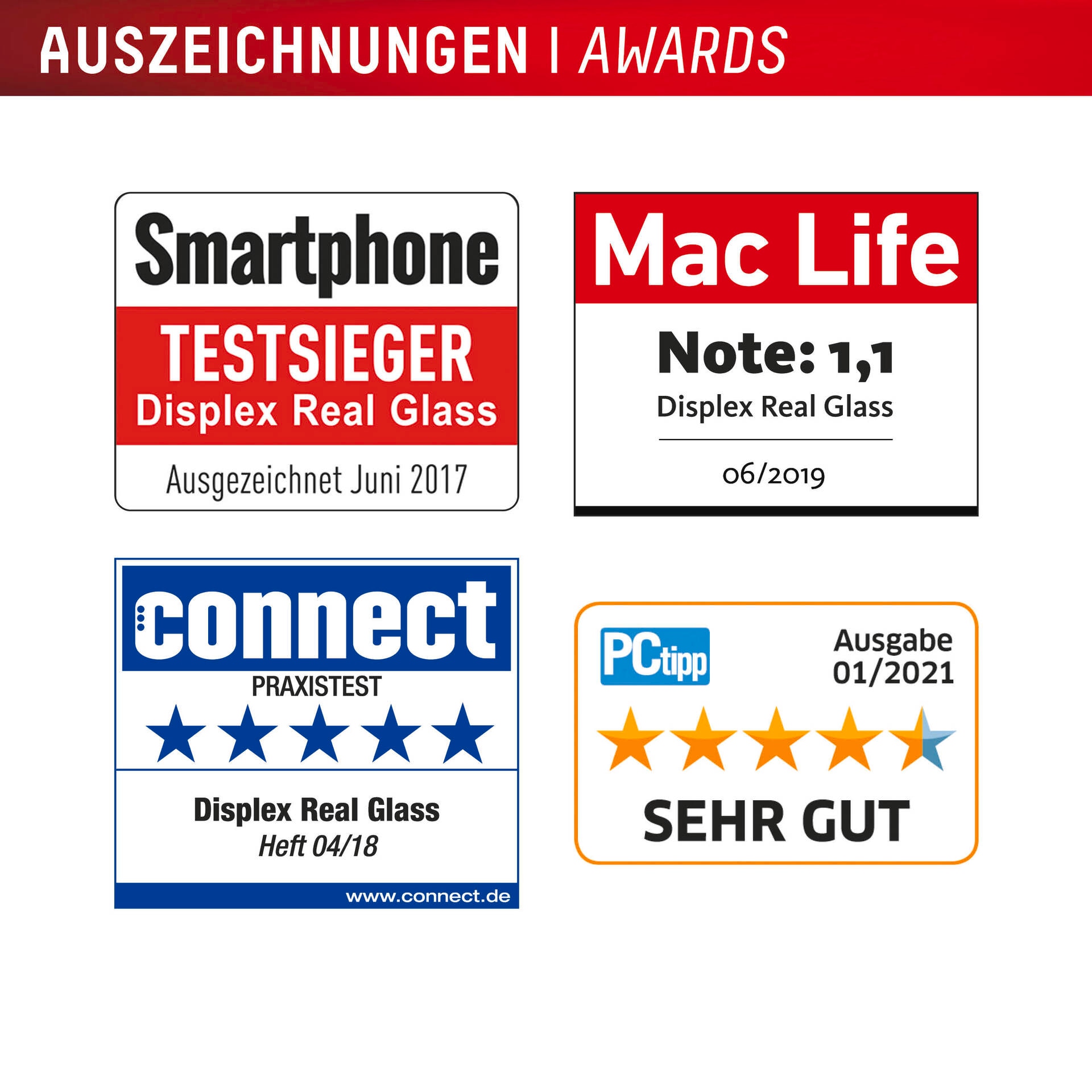 Displex Displayschutzglas »Real Glass Screen Protection + Case«, für Apple iPhone 16 Plus, Displayschutzfolie, Schutzfolie, Bildschirmschutz, kratz- & stossfest