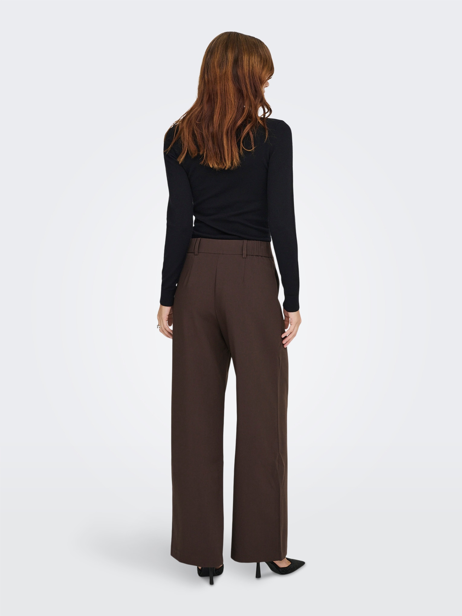 ONLY Pantalon de costume »ONLLINDA-RAVEN HW STR PANTS TLR«  mélange de matériaux