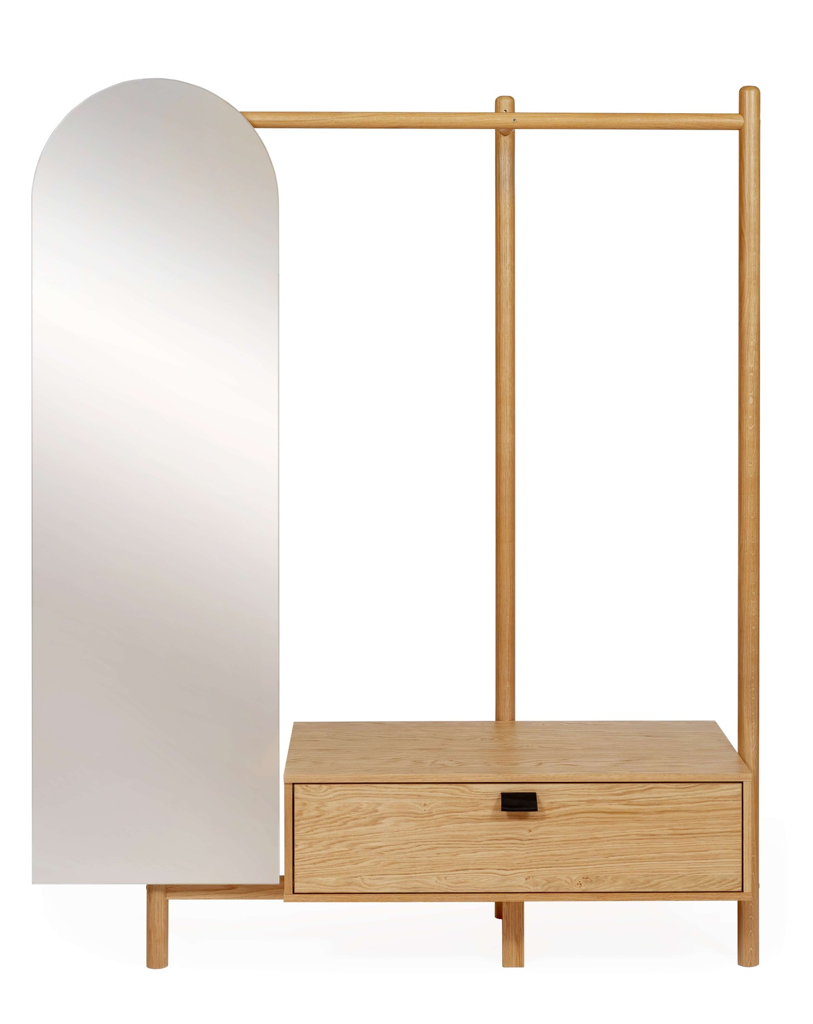 Image of Woodman Garderobenständer "Tripod" Breite 149 cm, FSC, teilmassiv, mit Spiegel
