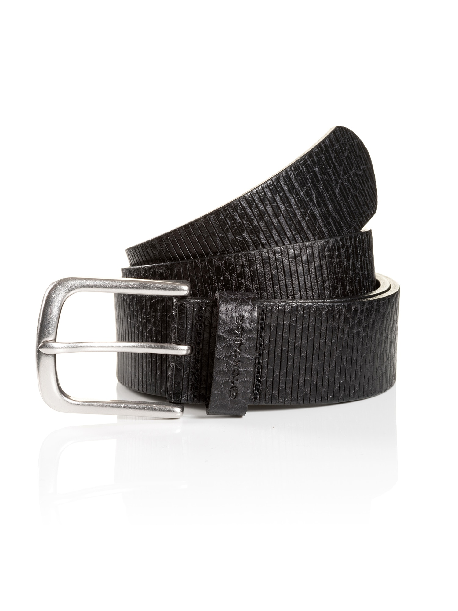 Image of TOM TAILOR Ledergürtel "TTROY" 4 cm breiter Herrengürtel, ideal zu Jeans und Chino, bis Gr. 120