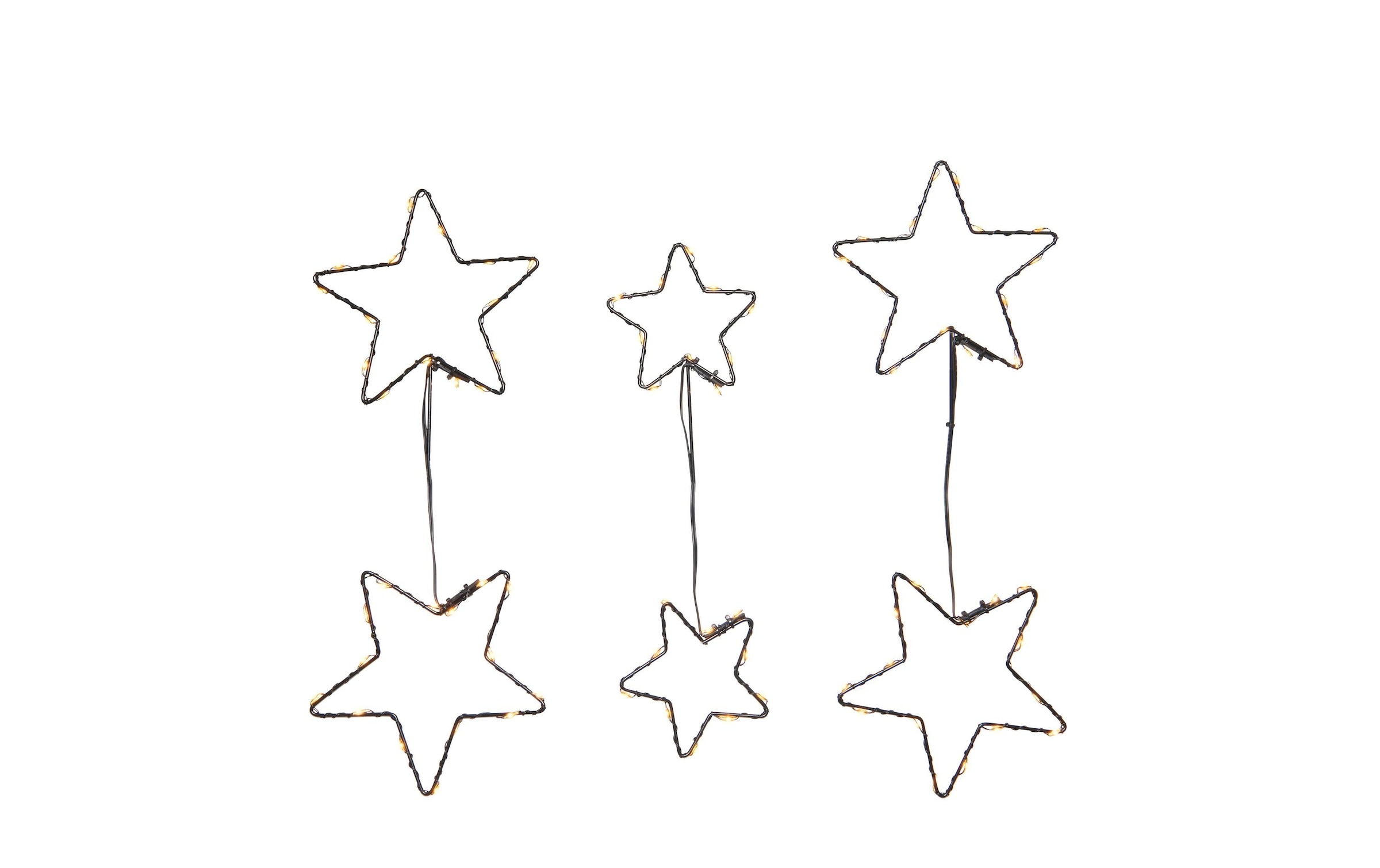 STT Lumière décorative LED »Dekolicht 2D Star Set, 3 Stück«