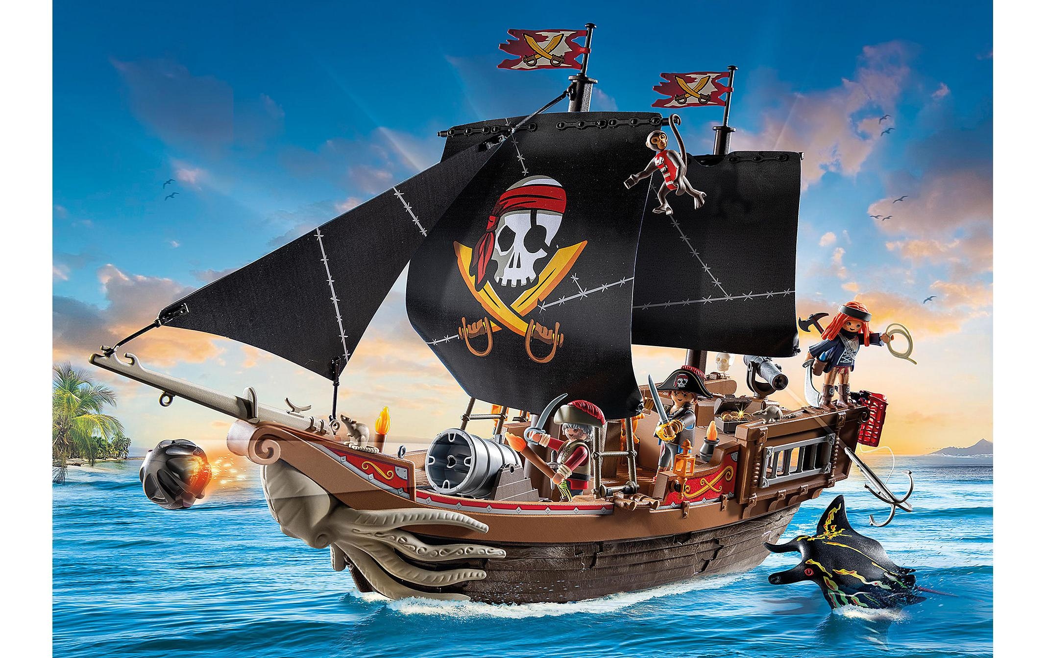 Playmobil® Spielbausteine »Pirates Grosses Piratenschiff 71530«, (137 St.)