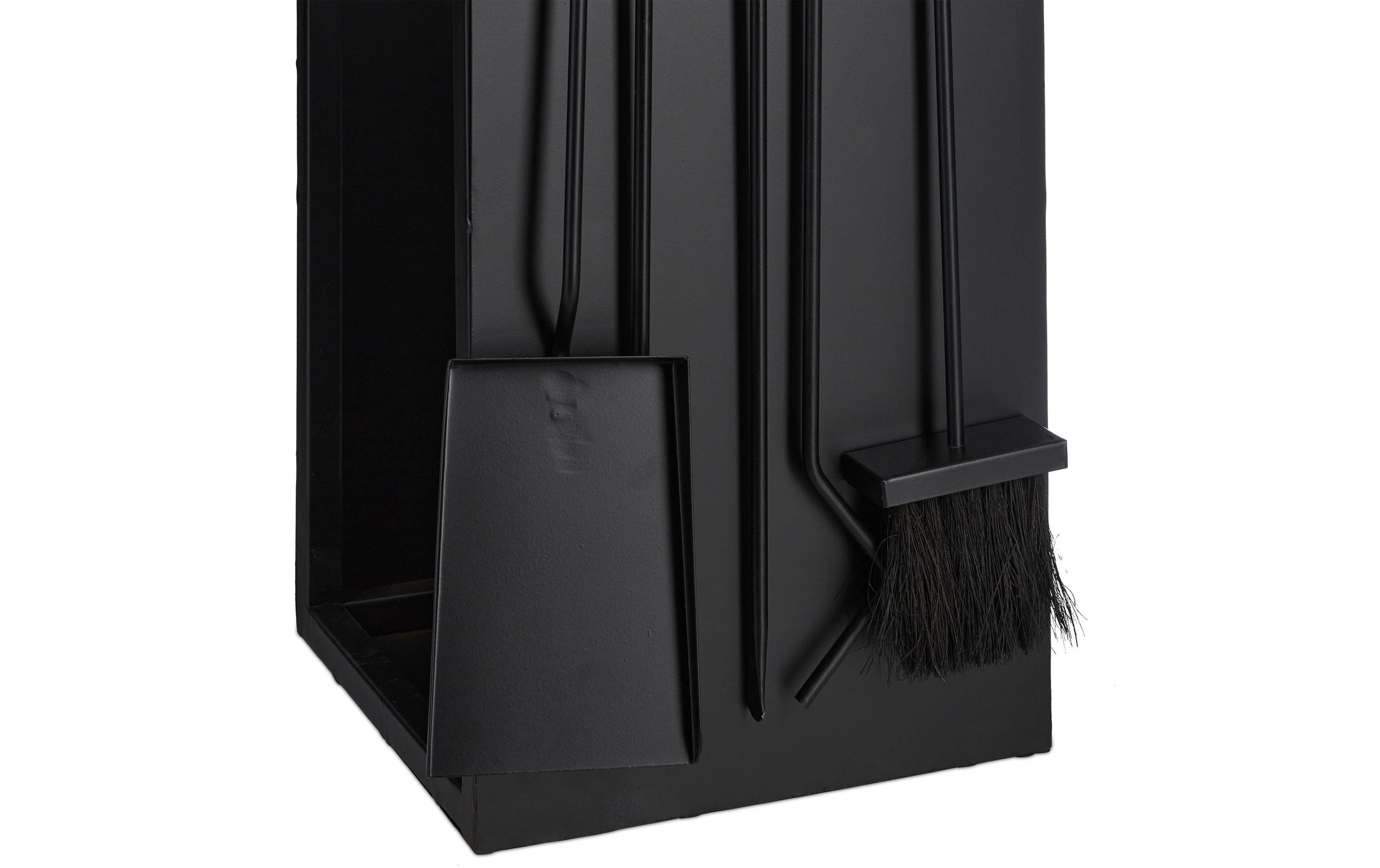 relaxdays Étagère pour bois de cheminée »mit Besteck« 5 cuis tlg.