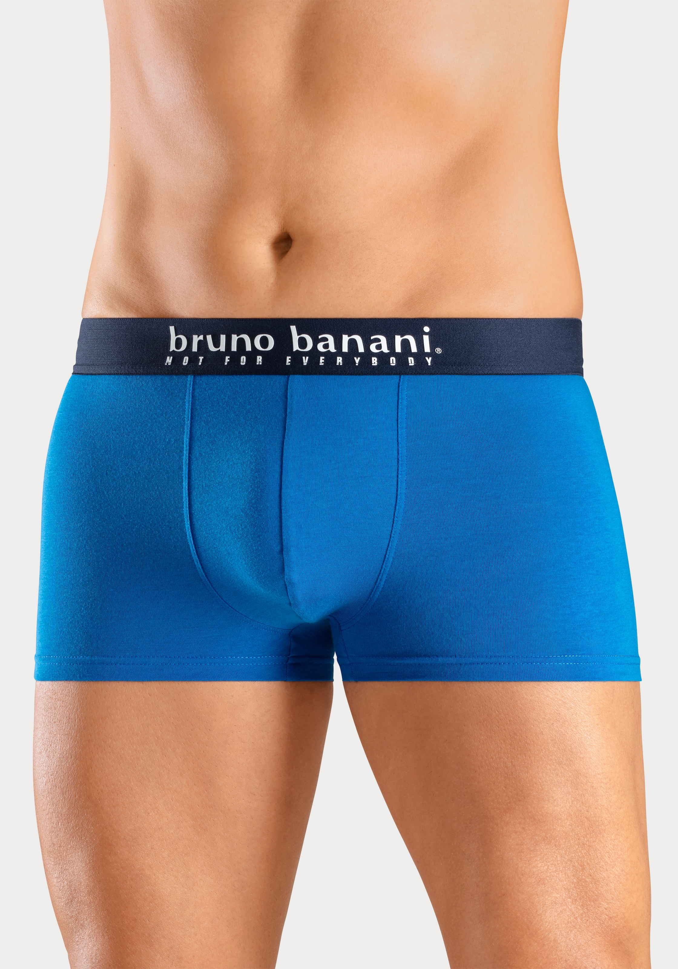 Bruno Banani Boxer »Boxershorts für Herren« Packung, 4er-Pack, 4 Stk. mit Palmendruck und unifarben aus Baumwollmischung