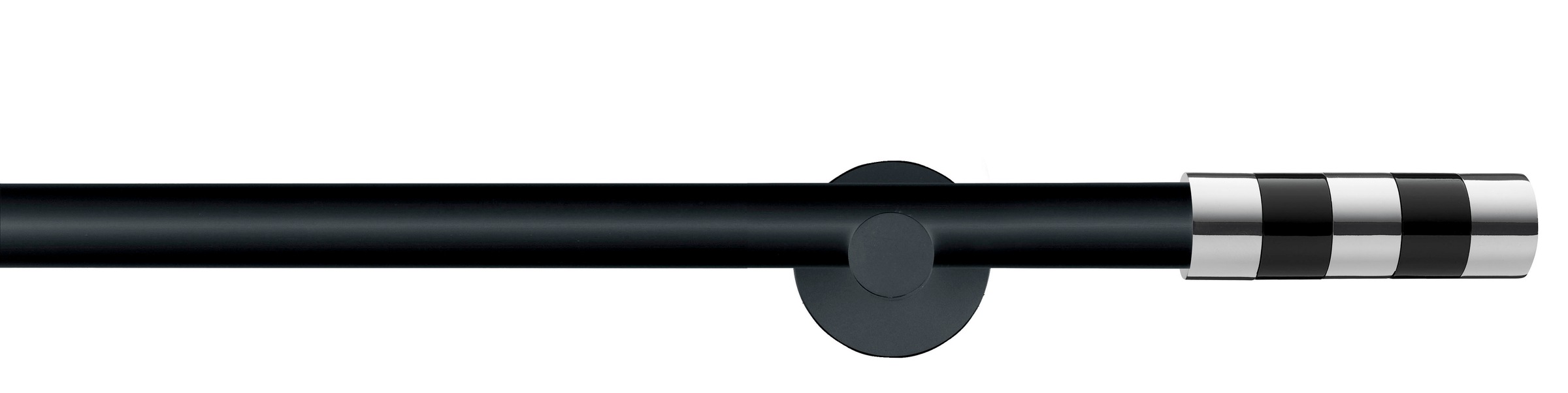 Image of GARESA Gardinenstange »BLACK«, 2 läufig-läufig, Wunschmasslänge, Vorhanggarnitur, einfache Montage, mit Stangenverbinder verlängerbar, Wandmontage, Endknopf 2-färbig bei Ackermann Versand Schweiz