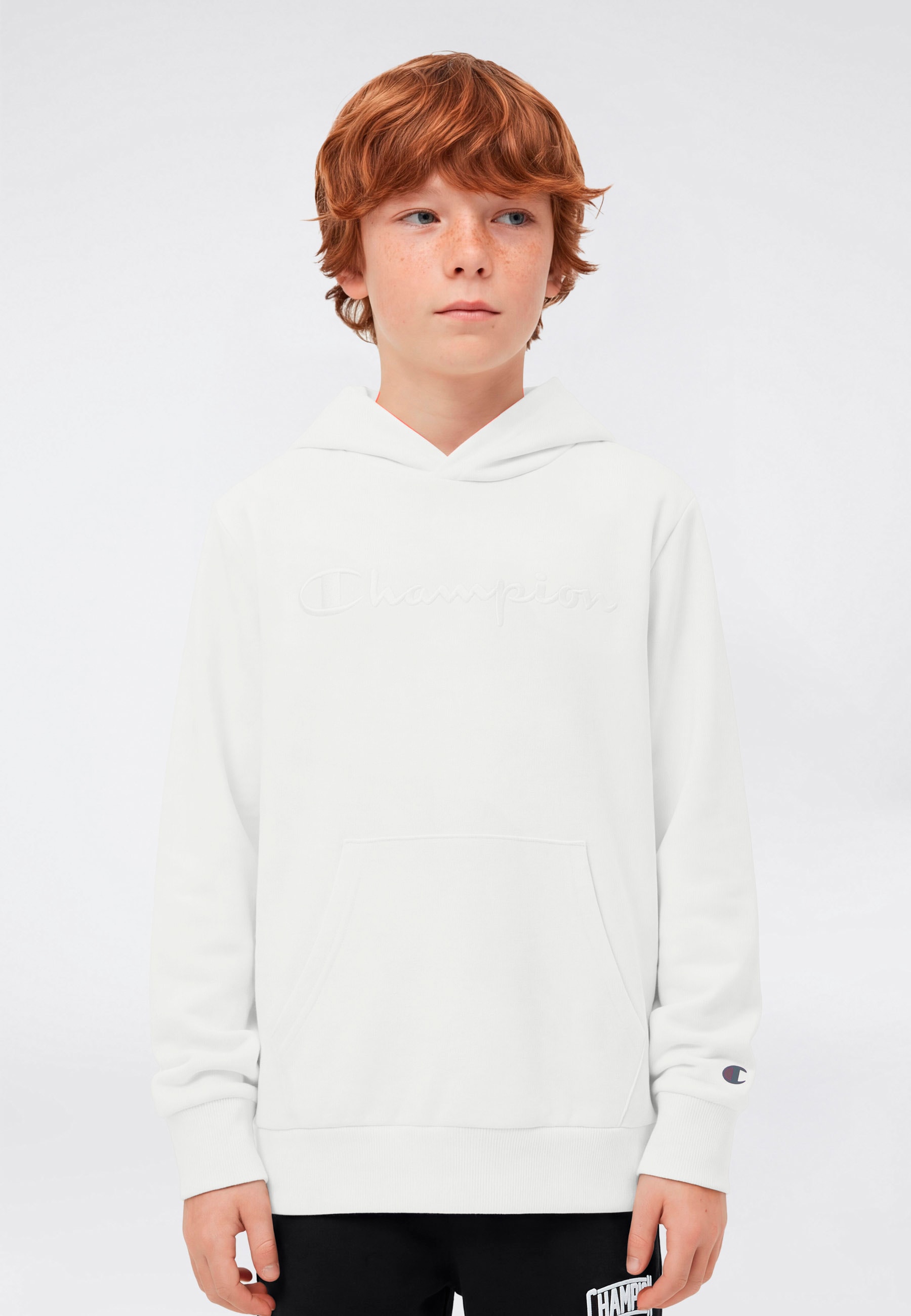 Champion Sweat à capuche »ICONS TONAL Hoodie with Large Logo«, für Kinder, mit Kapuze, sportlicher Stil
