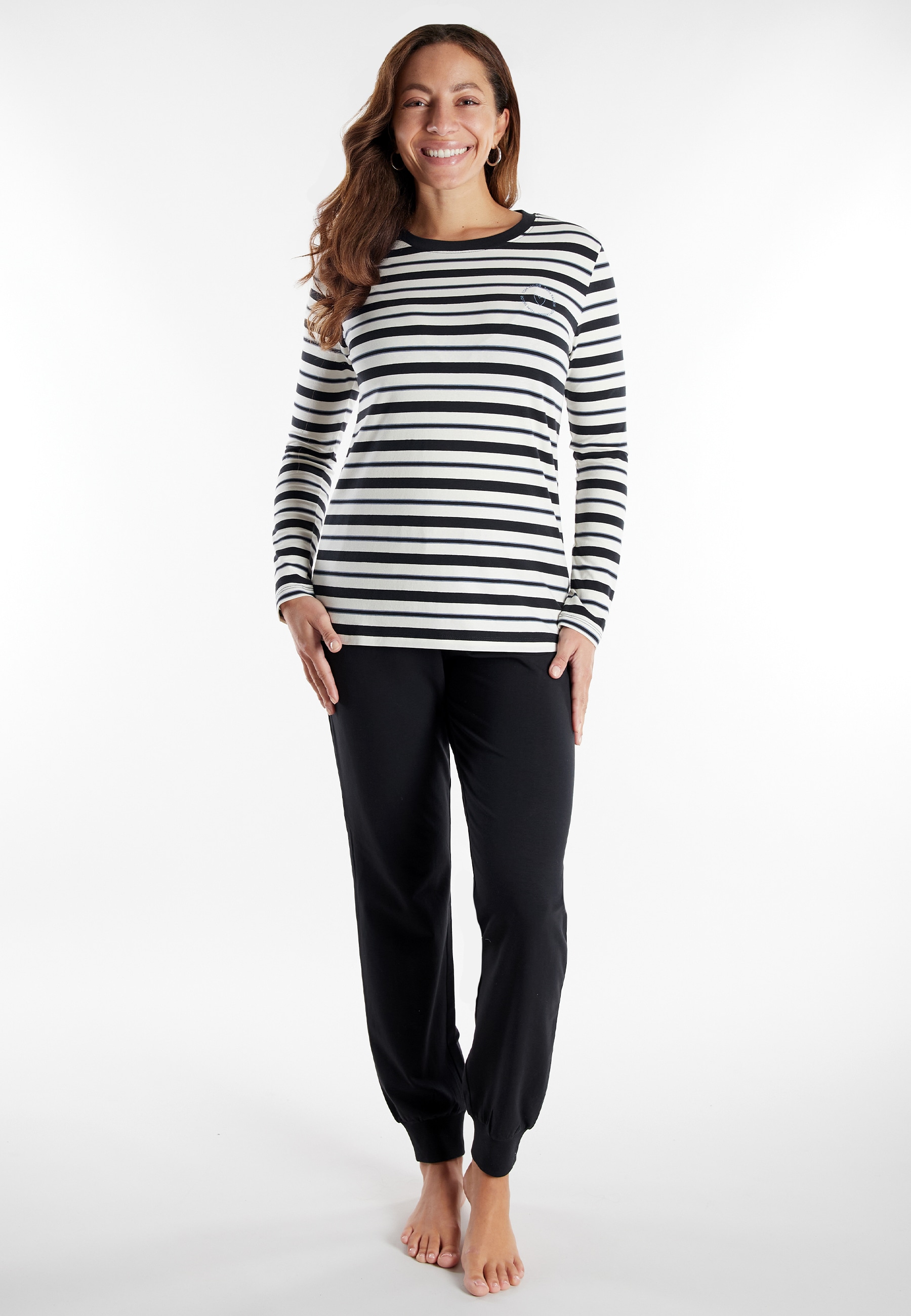 Image of TOM TAILOR Pyjama "Xanthi" mit Rundhalsausschnitt und langen Ärmeln