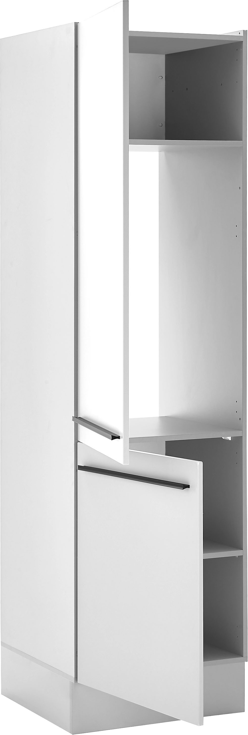 BASIC by Balculina Armoire réfrigérée encastrable »Denver, Küchenschrank BxHxT 60 x 211 x 57« 1 cuis tlg. 18 : largeur 60 cm, en gris mat/chêne lancelot,
