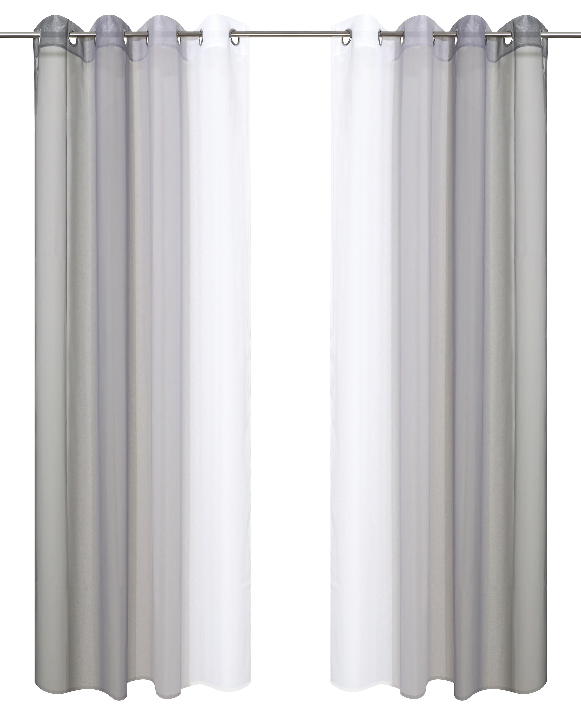 GOODproduct Rideau »Nivva« Œillet 2 cuis tlg. transparent, suspension à œillets, facile d'entretien, lot de 2