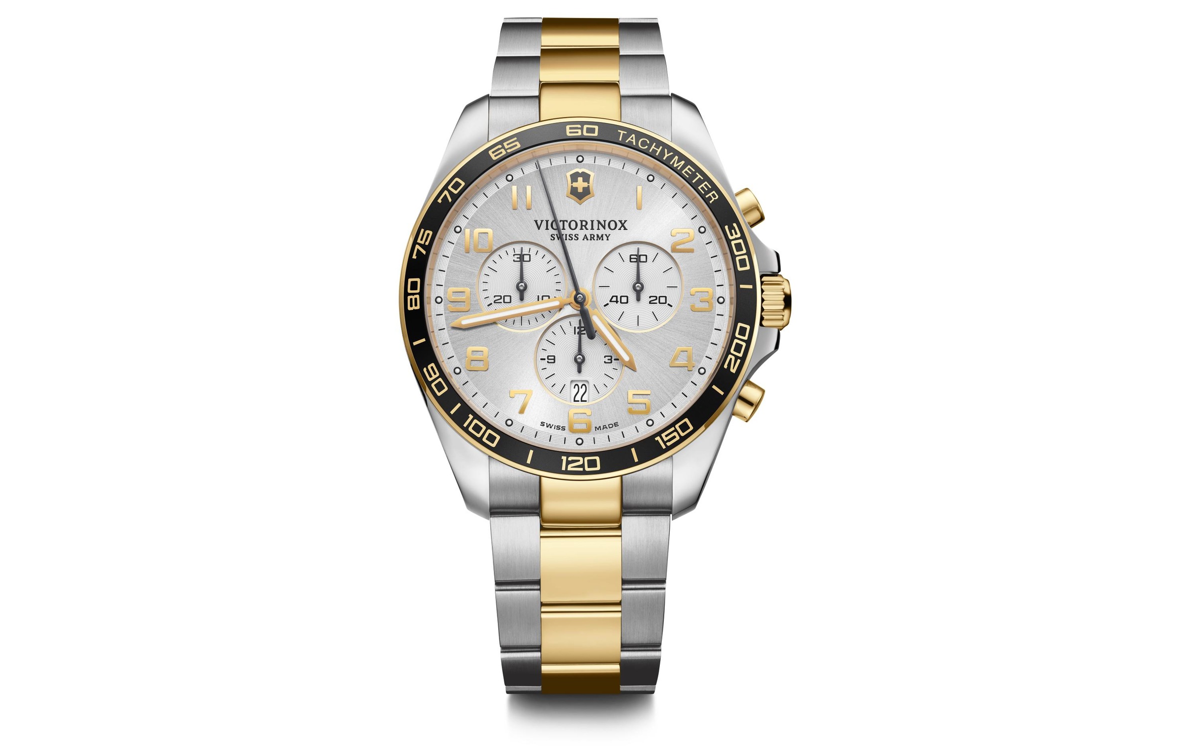 Image of Victorinox Chronograph »FieldForce Classic Chrono Silberfarben / Goldfarben« bei Ackermann Versand Schweiz